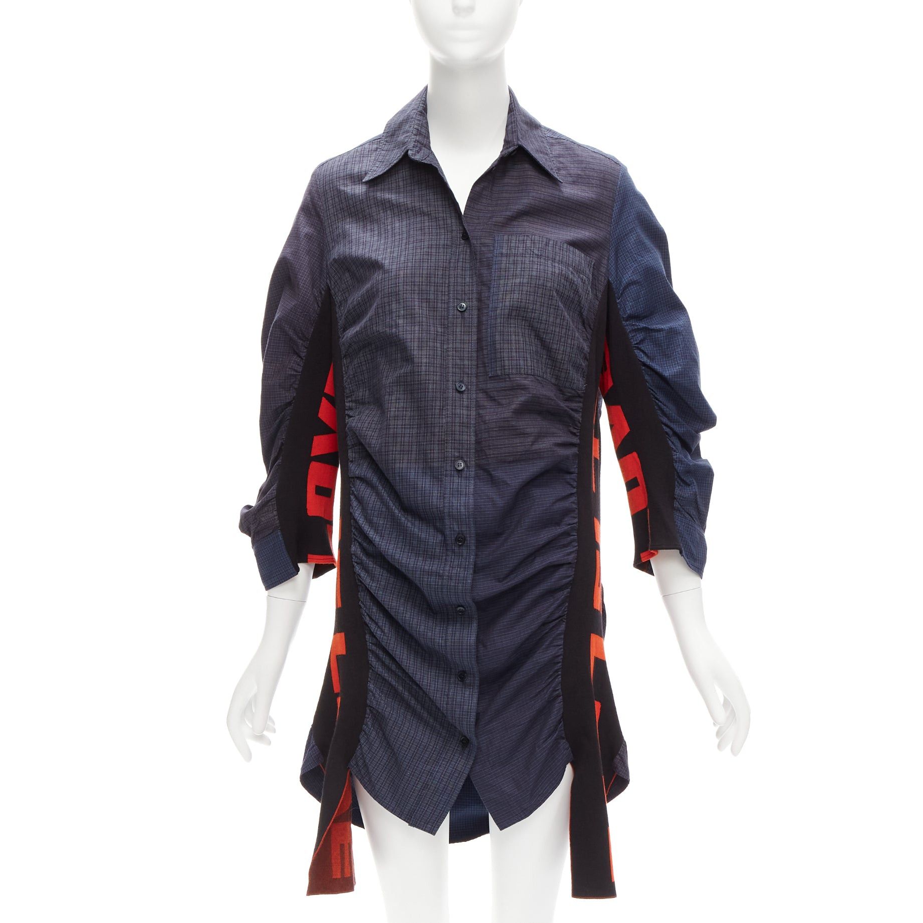 Stella McCartney STELLA MCCARTNEY 2017 All is Love deconstructed side panel shirt dress IT34 2XS Size XXS / US 00 / IT 34 - 3 Thumbnail