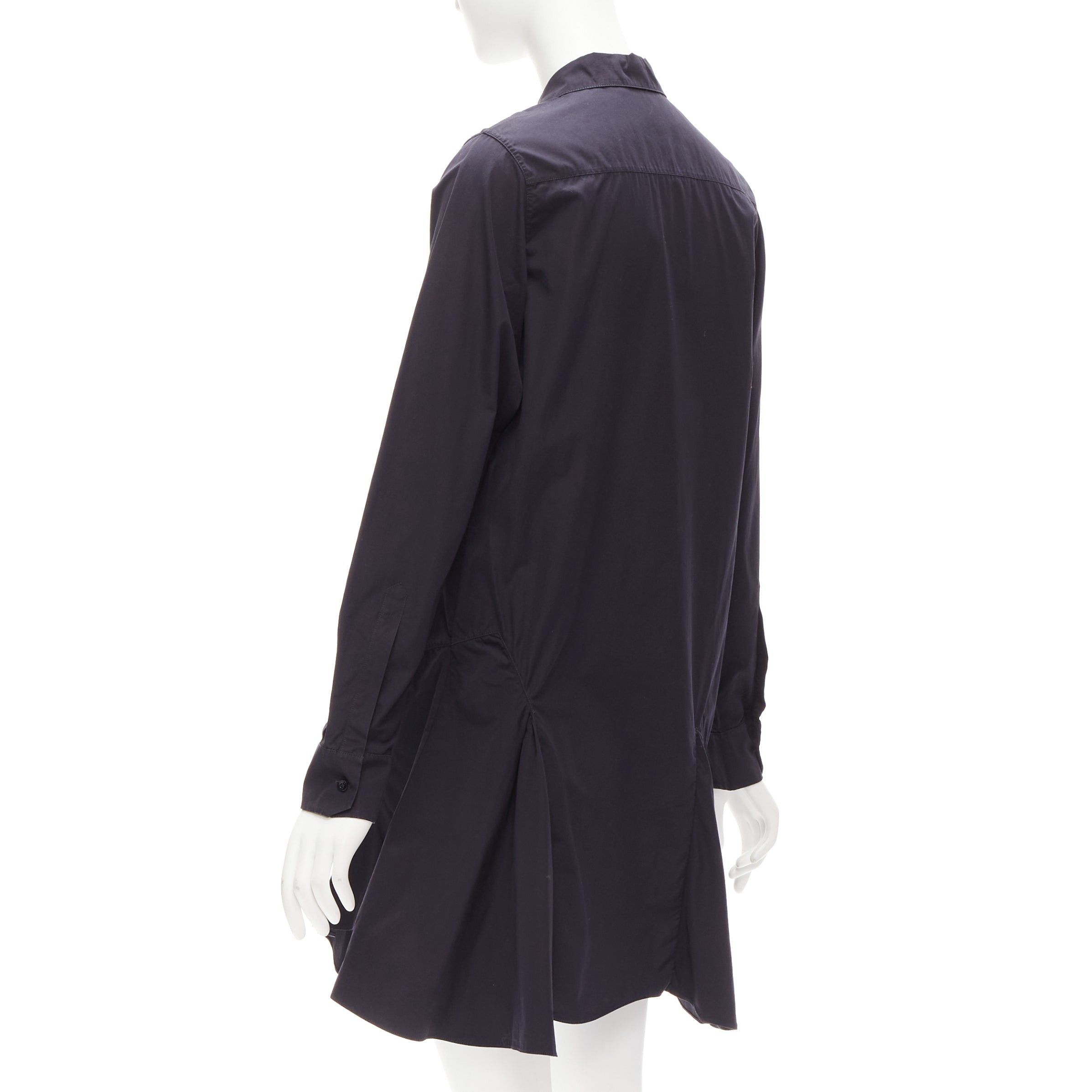 Dior CHRISTIAN DIOR black bee crystal embellished collar ruffle hem shirt dress S Size S / US 4 / IT 40 - 6 Thumbnail