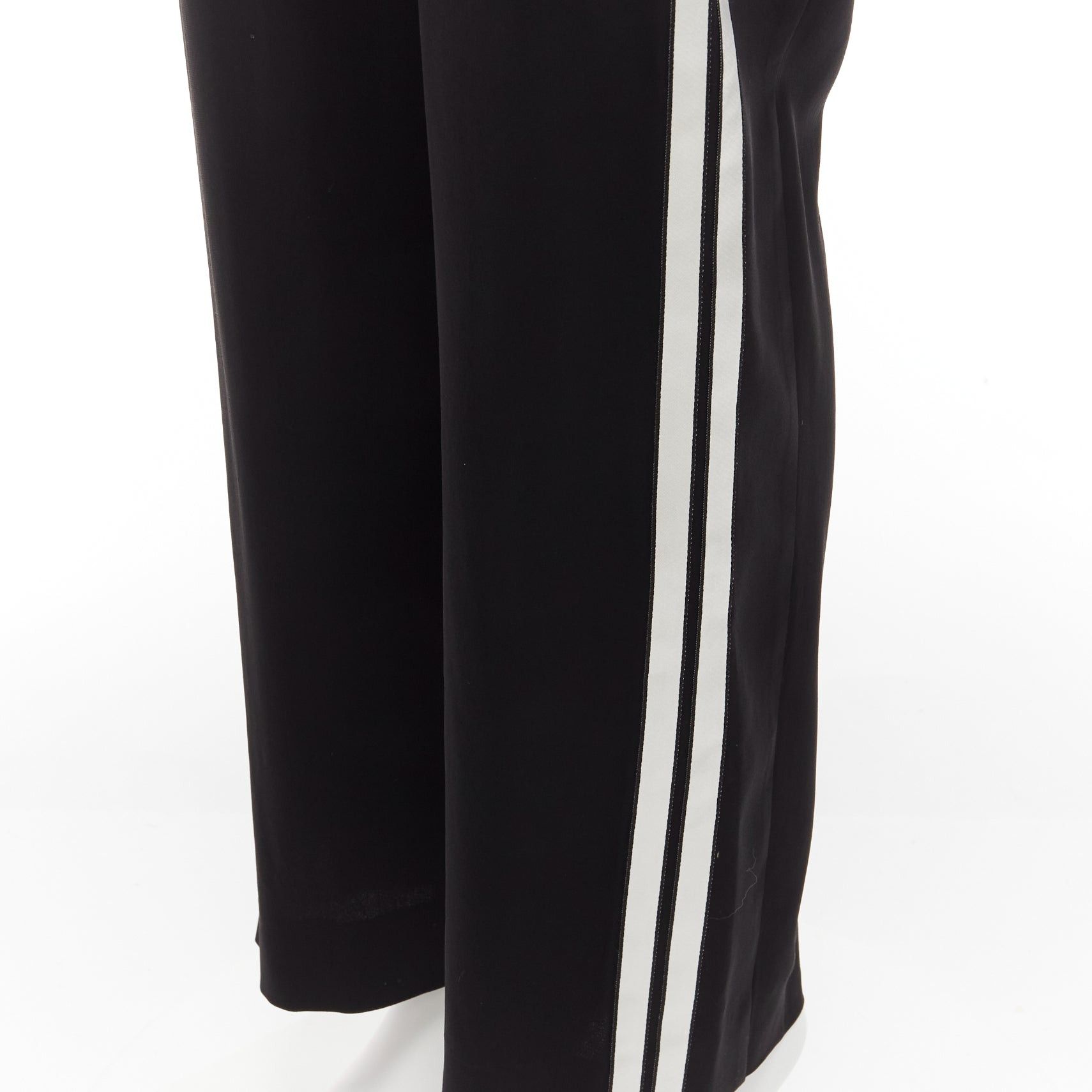 Neil Barrett NEIL BARRETT black layered top white side stripes short crew jumpsuit FR38 M Size 28" / US 6 / IT 42 - 7 Thumbnail