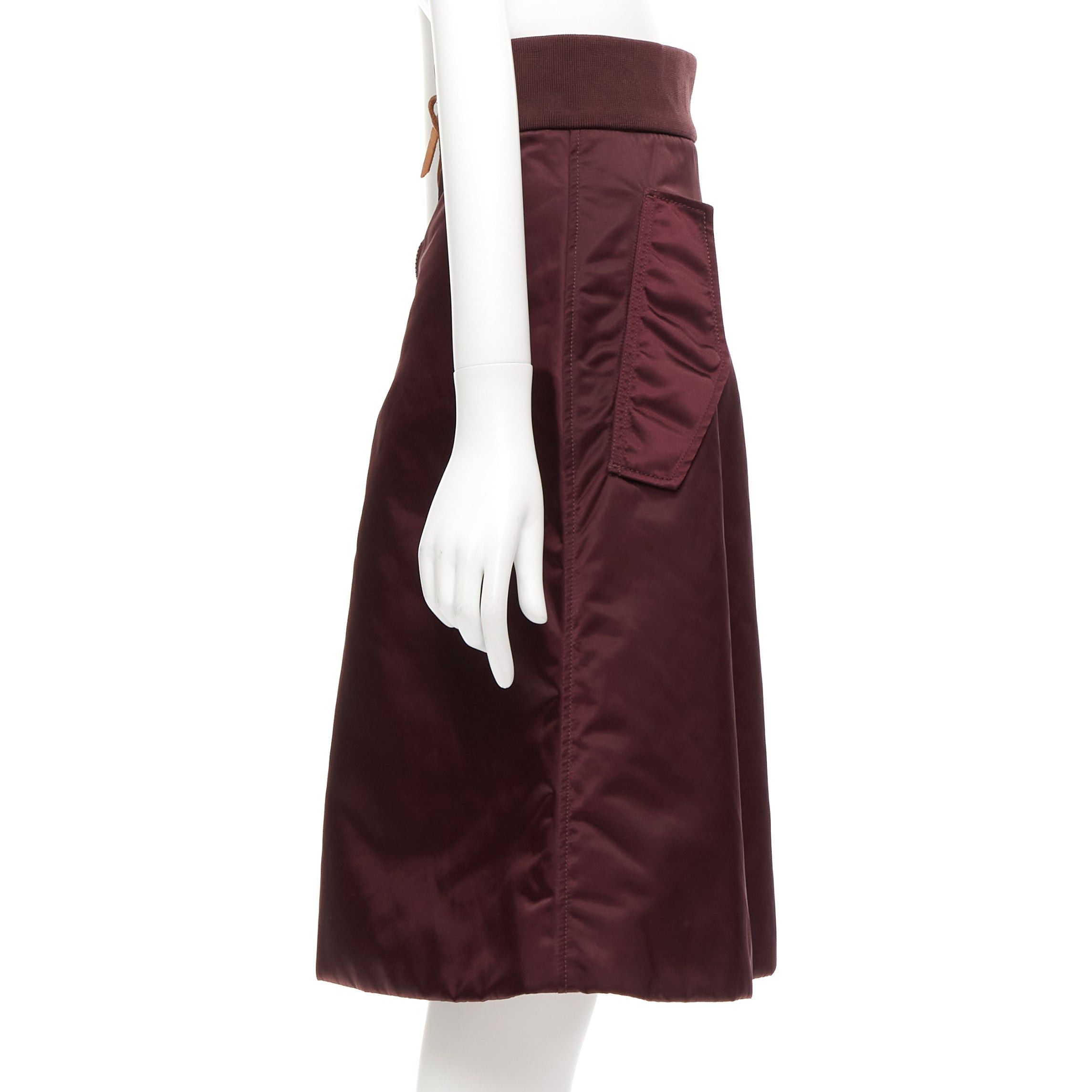 Acne Studios ACNE STUDIOS 2015 Pag Bomber plum purple nylon padded A-line skirt FR34 XS Size 26" / US 2 / IT 38 - 4 Thumbnail