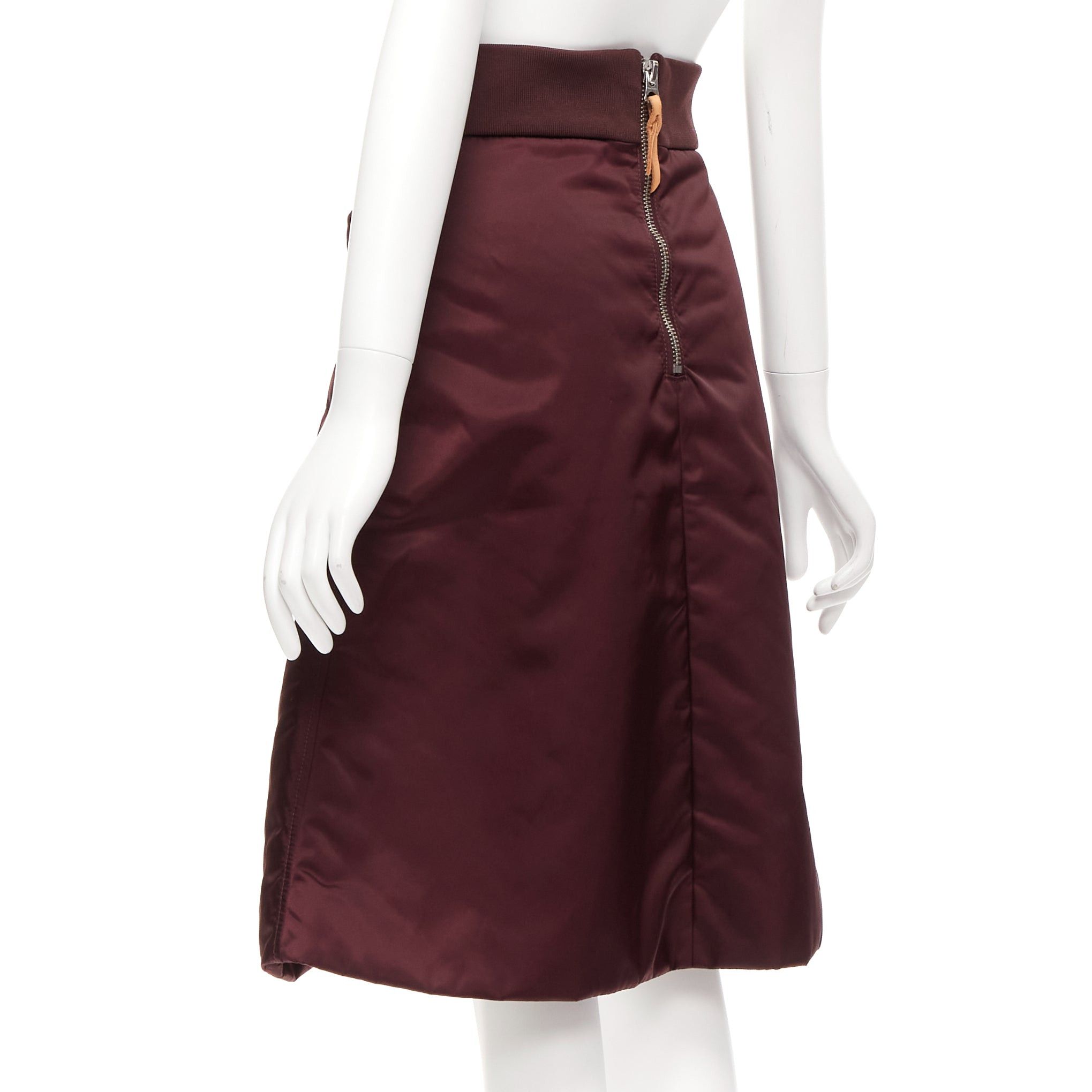 Acne Studios ACNE STUDIOS 2015 Pag Bomber plum purple nylon padded A-line skirt FR34 XS Size 26" / US 2 / IT 38 - 6 Thumbnail