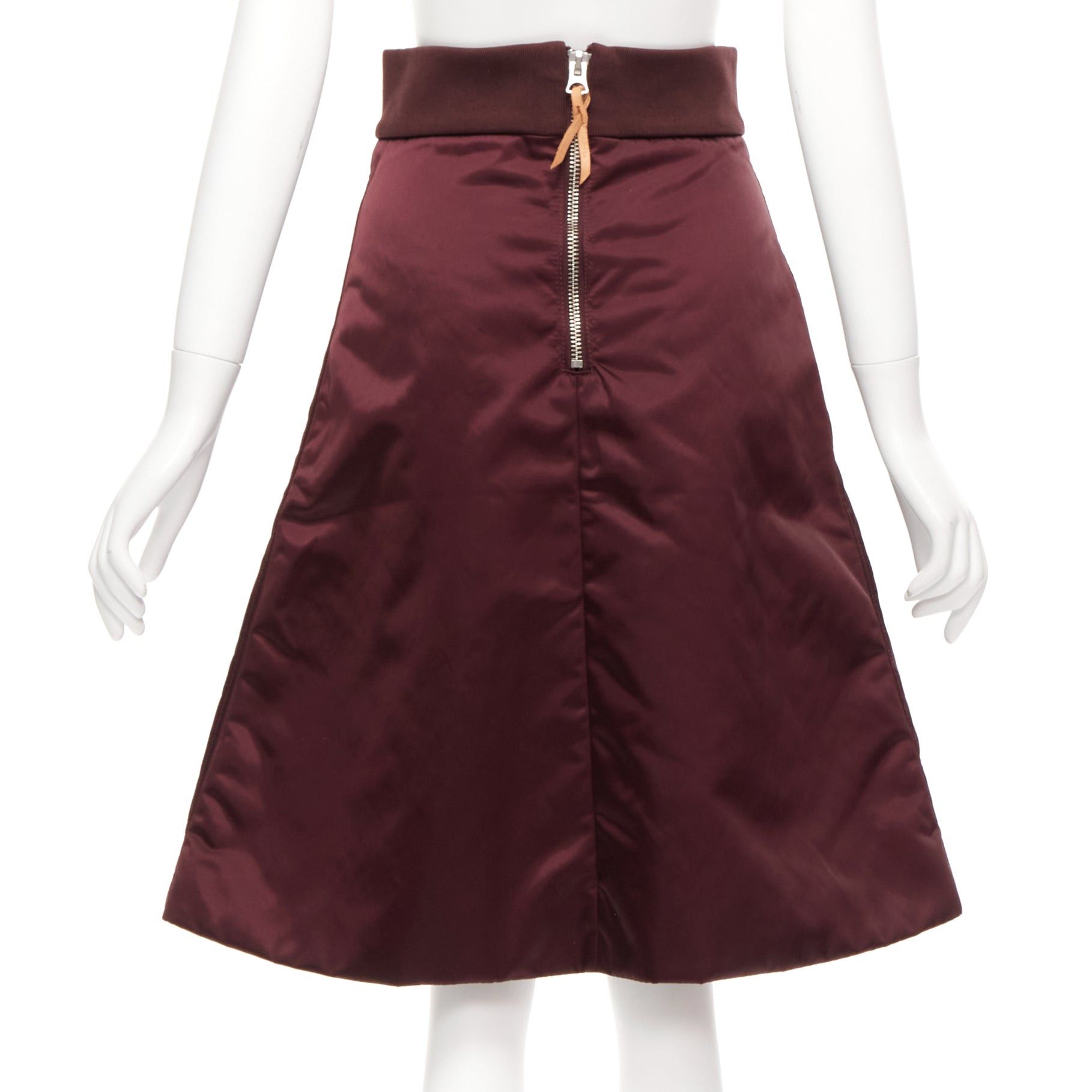 Acne Studios ACNE STUDIOS 2015 Pag Bomber plum purple nylon padded A-line skirt FR34 XS Size 26" / US 2 / IT 38 - 5 Thumbnail
