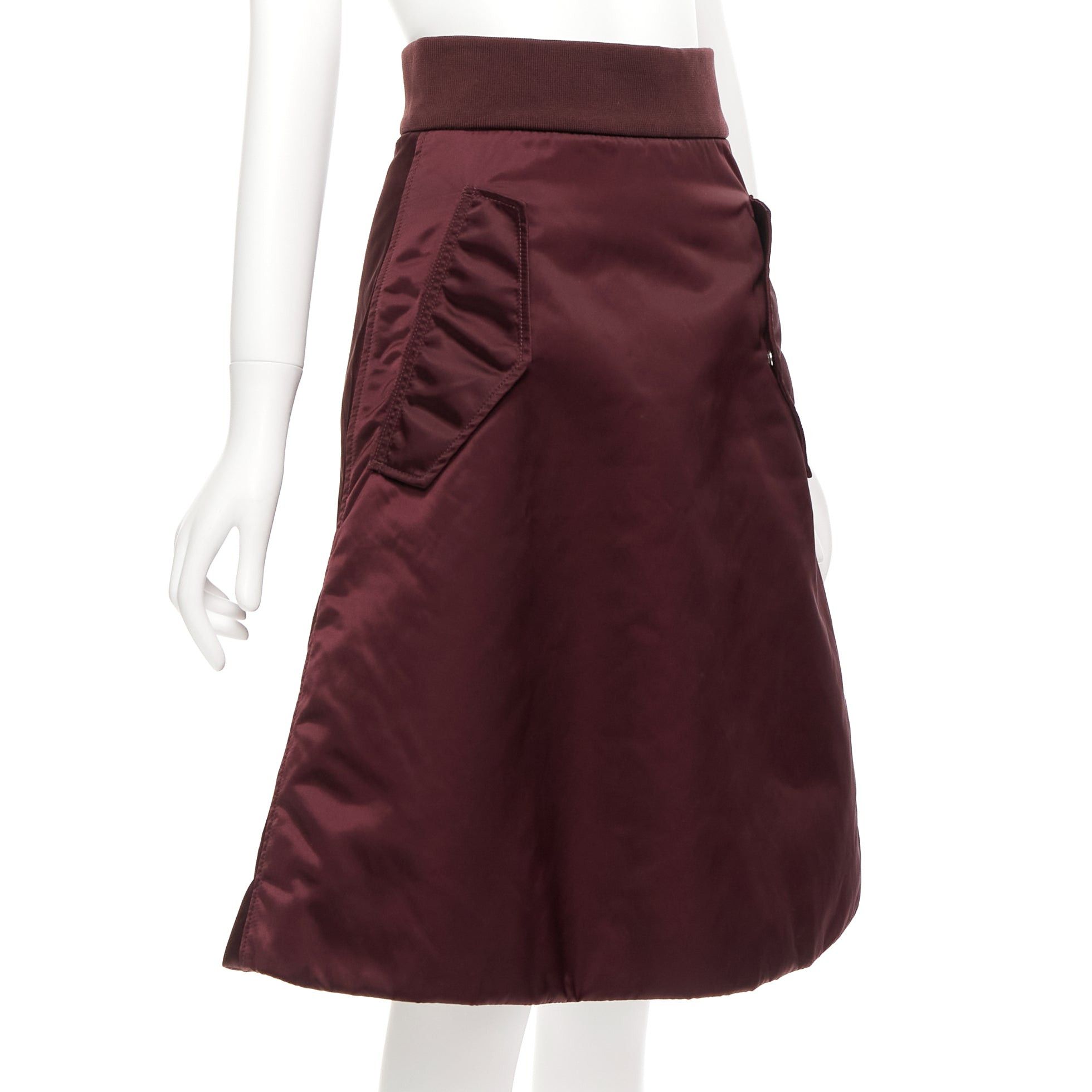 Acne Studios ACNE STUDIOS 2015 Pag Bomber plum purple nylon padded A-line skirt FR34 XS Size 26" / US 2 / IT 38 - 3 Thumbnail