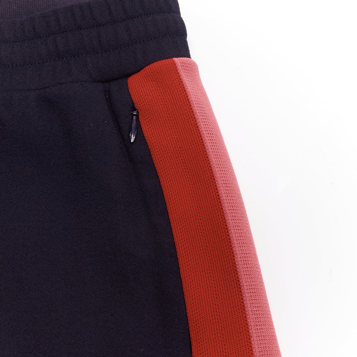 Alexander McQueen ALEXANDER MCQUEEN 2017 navy pink red double waistband jogger pants IT38 XS Size 26" / US 2 / IT 38 - 8 Thumbnail