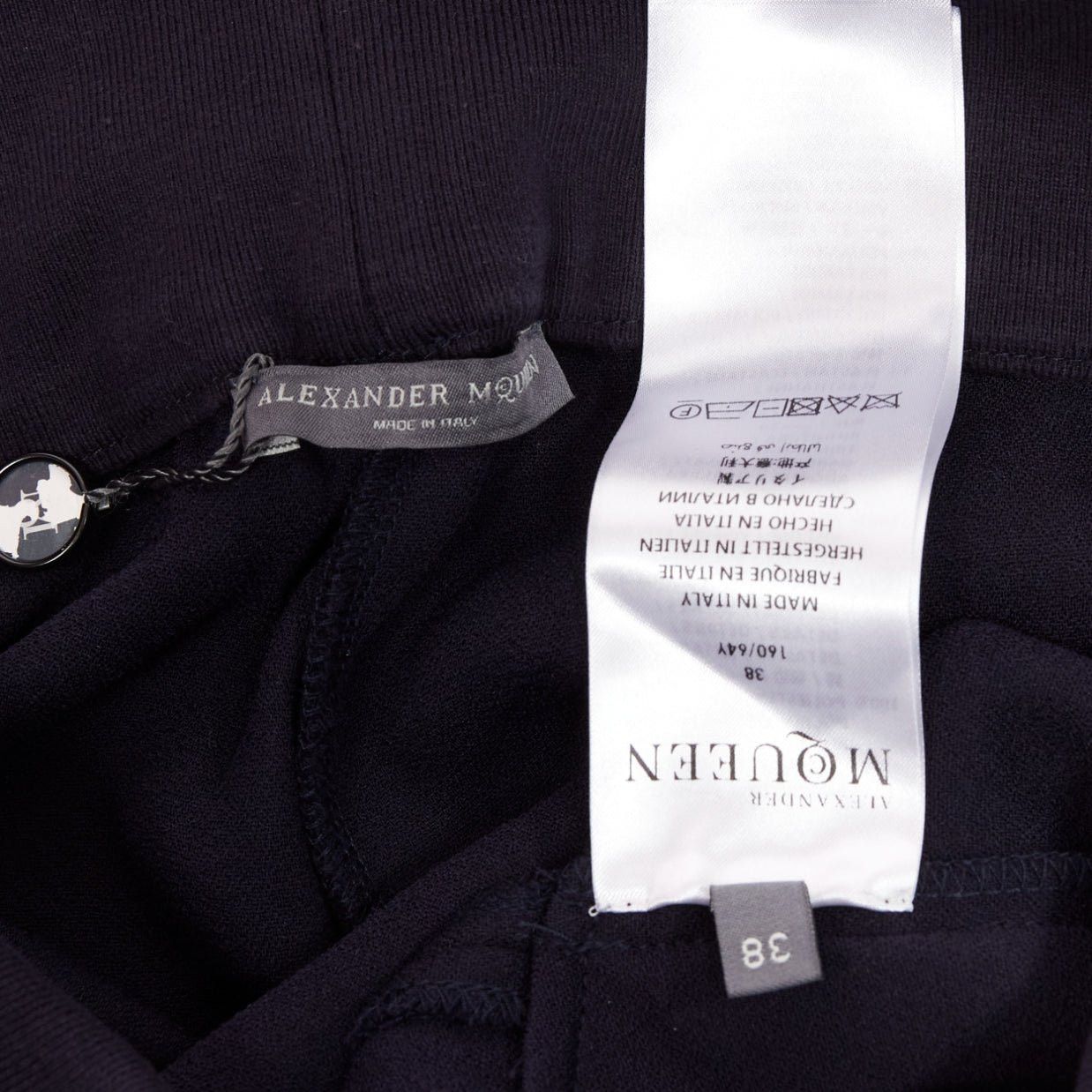 Alexander McQueen ALEXANDER MCQUEEN 2017 navy pink red double waistband jogger pants IT38 XS Size 26" / US 2 / IT 38 - 7 Thumbnail