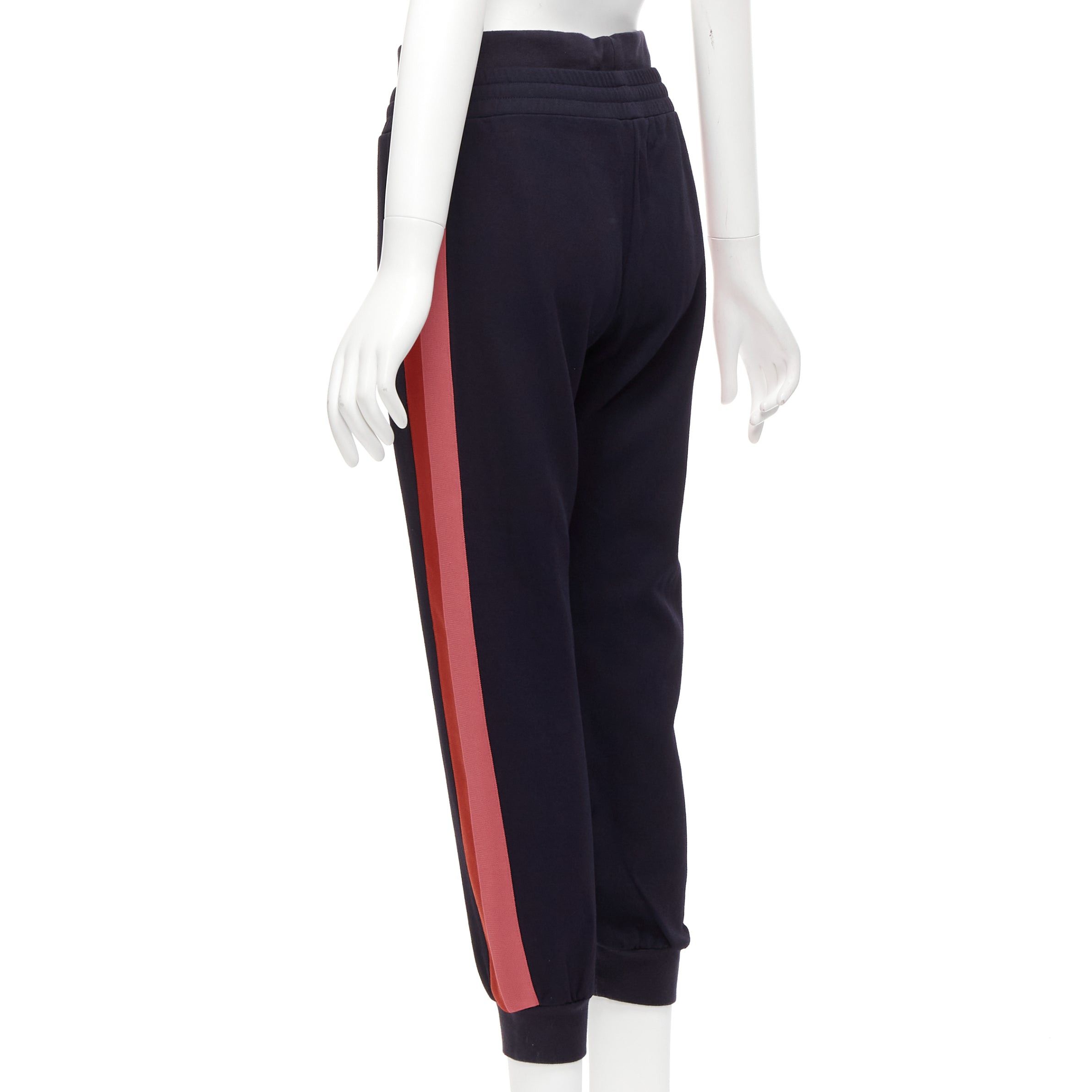 Alexander McQueen ALEXANDER MCQUEEN 2017 navy pink red double waistband jogger pants IT38 XS Size 26" / US 2 / IT 38 - 6 Thumbnail