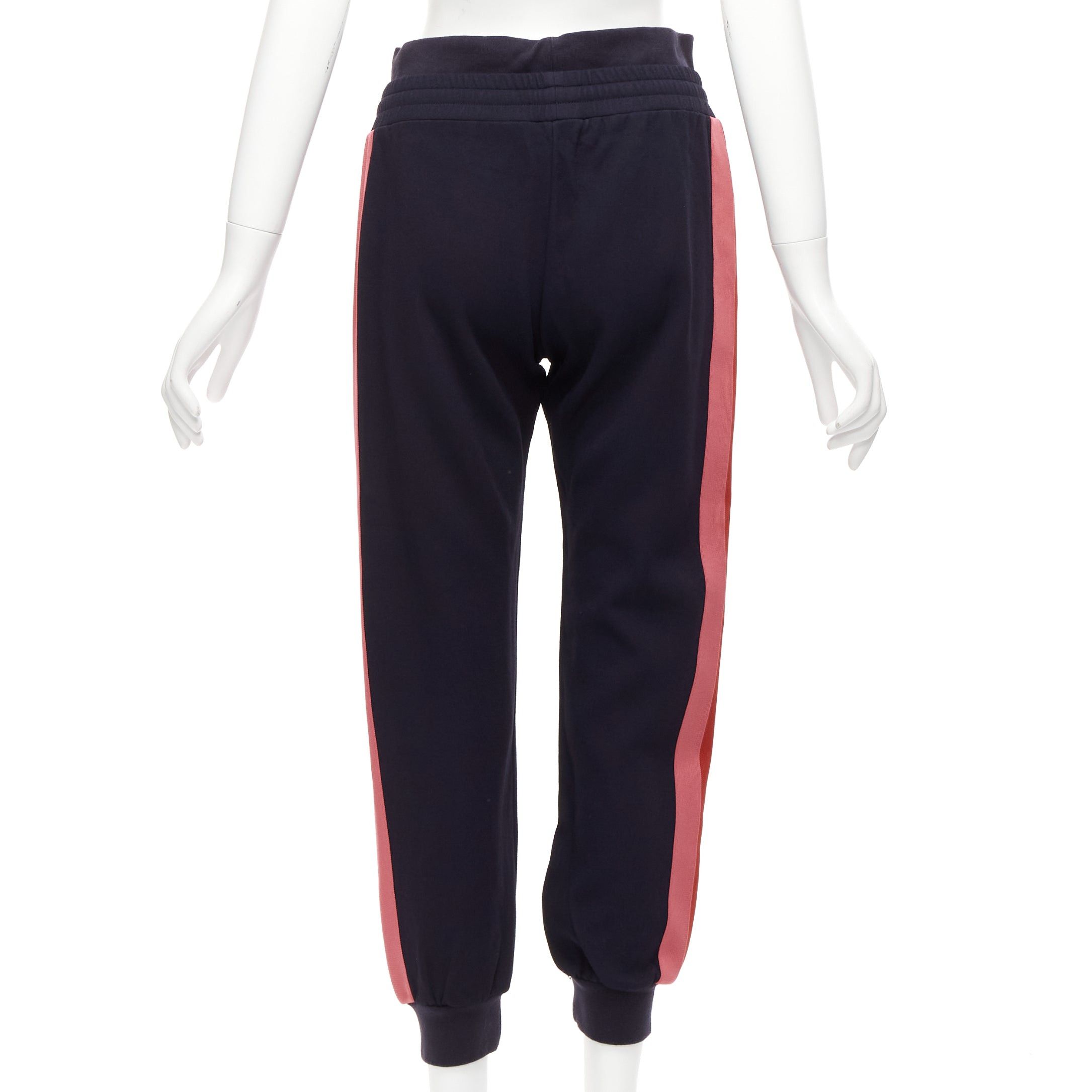 Alexander McQueen ALEXANDER MCQUEEN 2017 navy pink red double waistband jogger pants IT38 XS Size 26" / US 2 / IT 38 - 5 Thumbnail