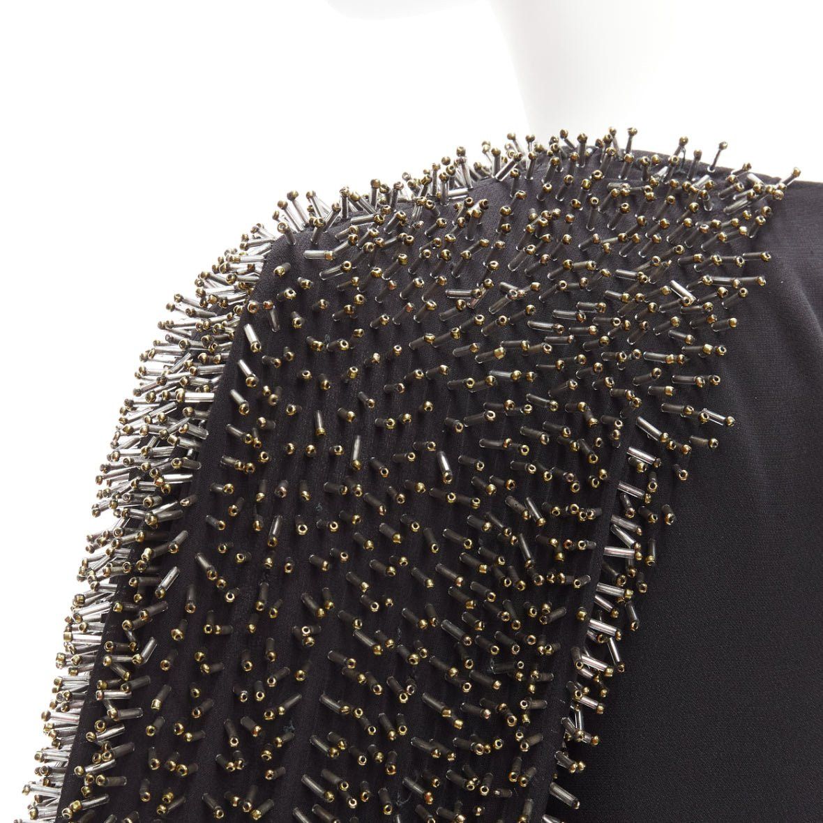 3.1 Phillip Lim 3.1 PHILLIP LIM black spike bead embellished raglan sleeve top US2 S Size S / US 4 / IT 40 - 2 Thumbnail