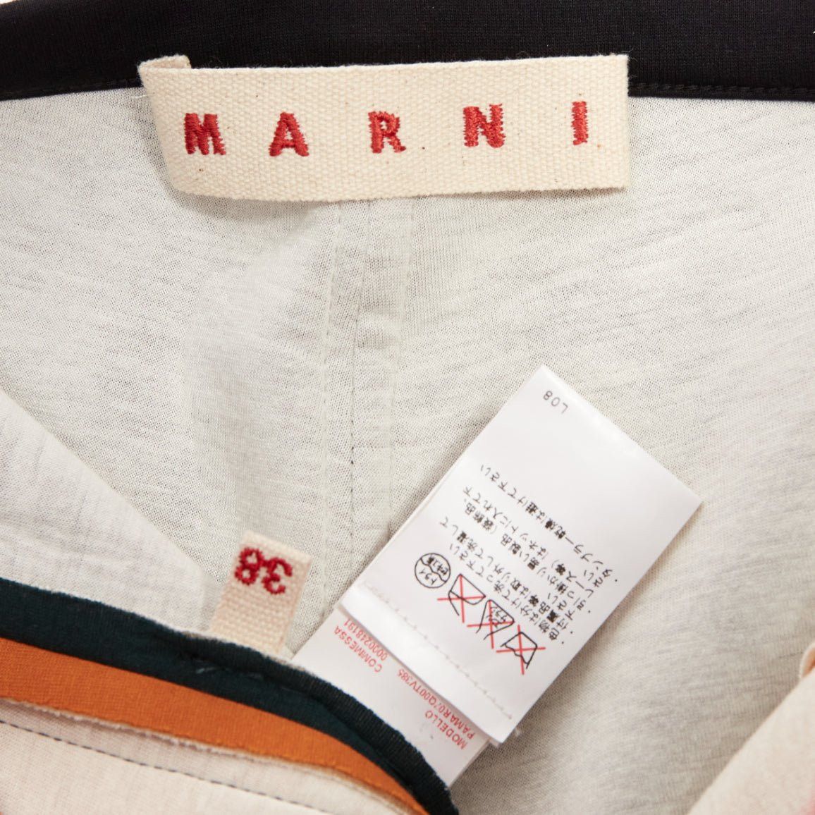Marni MARNI orange green colorblock black piping jogger pants IT38 XS Size 26" / US 2 / IT 38 - 8 Thumbnail