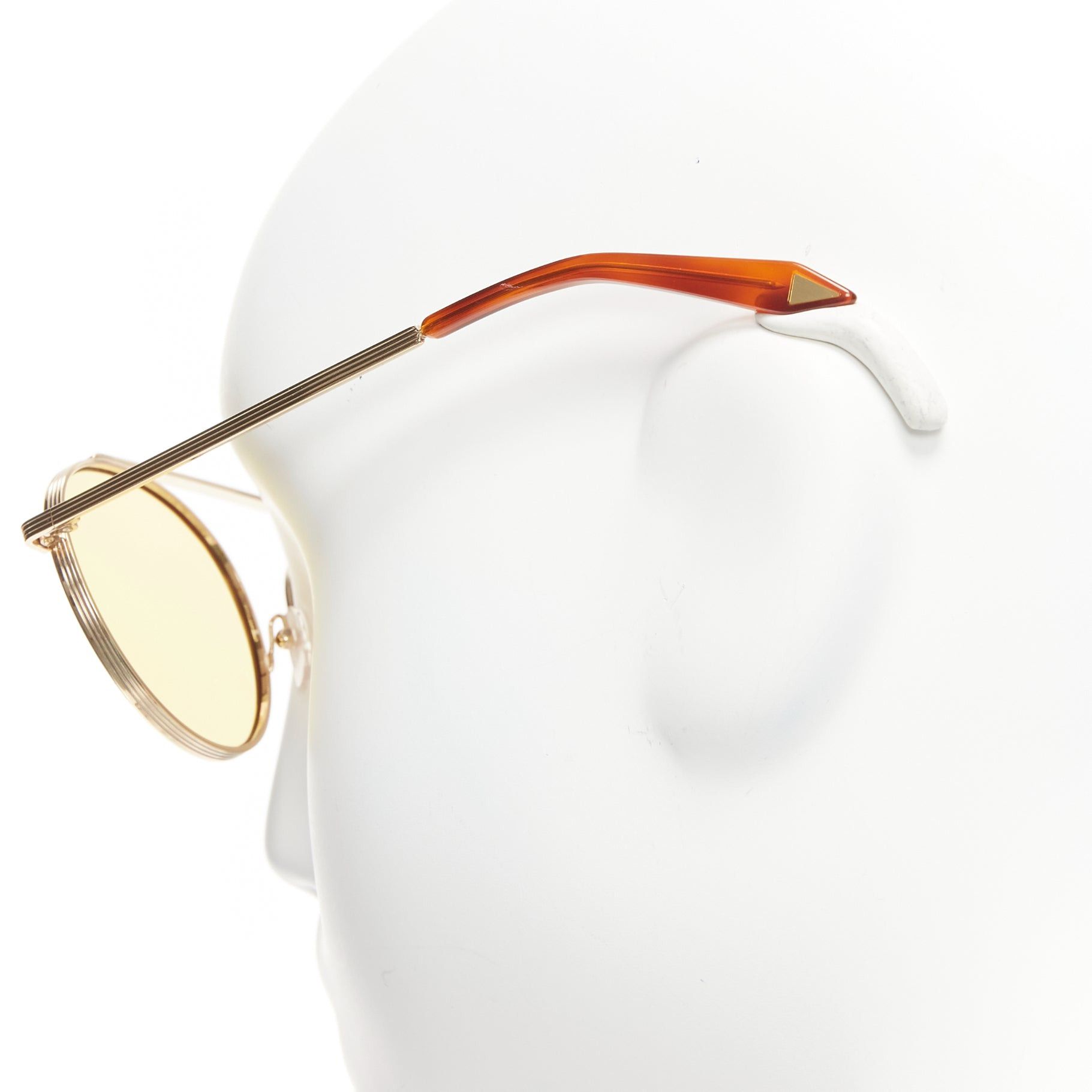 Victoria Beckham VICTORIA ECKHAM Cati VBS137 gold round frame yellow lens sunglasses Size ONE SIZE - 5 Thumbnail