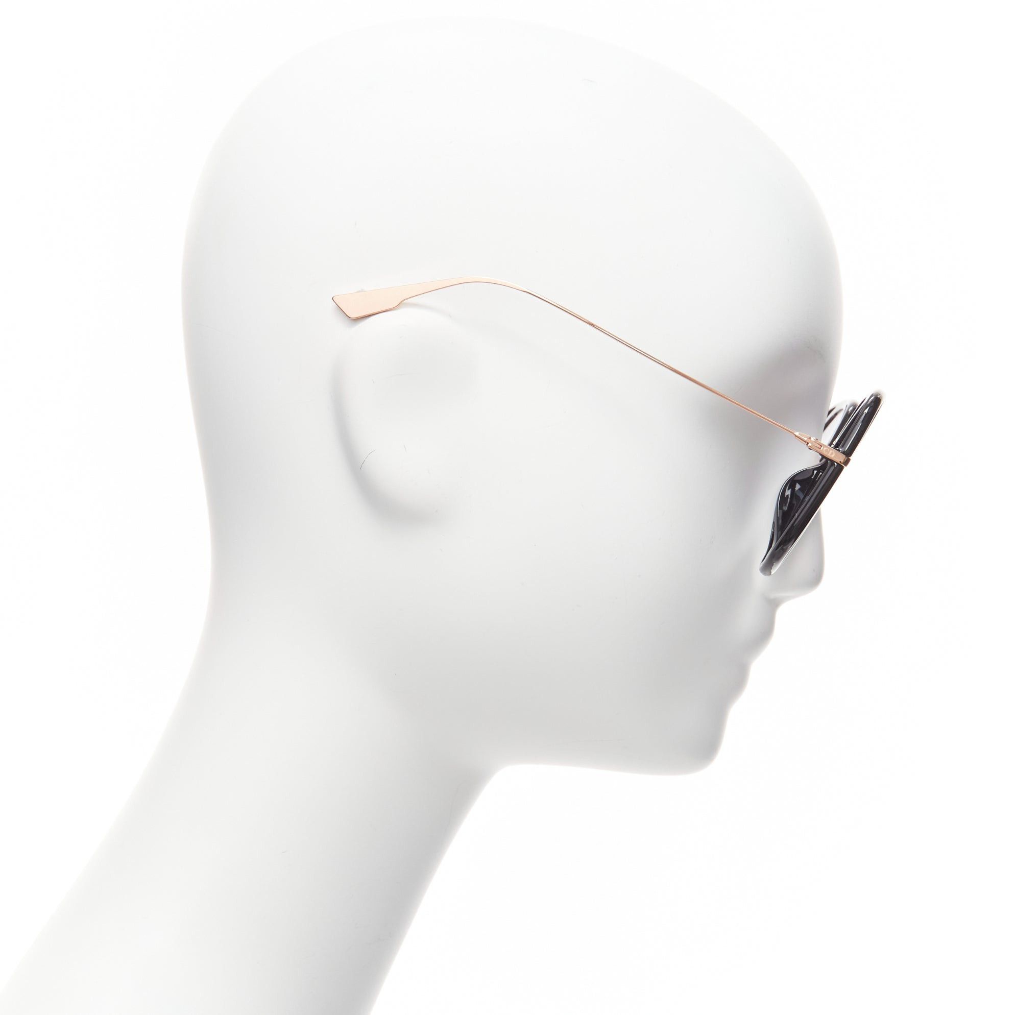 Dior CHRISTIAN DIOR DiorDirection black frame purple lens oversized sunglasses Size ONE SIZE - 4 Thumbnail