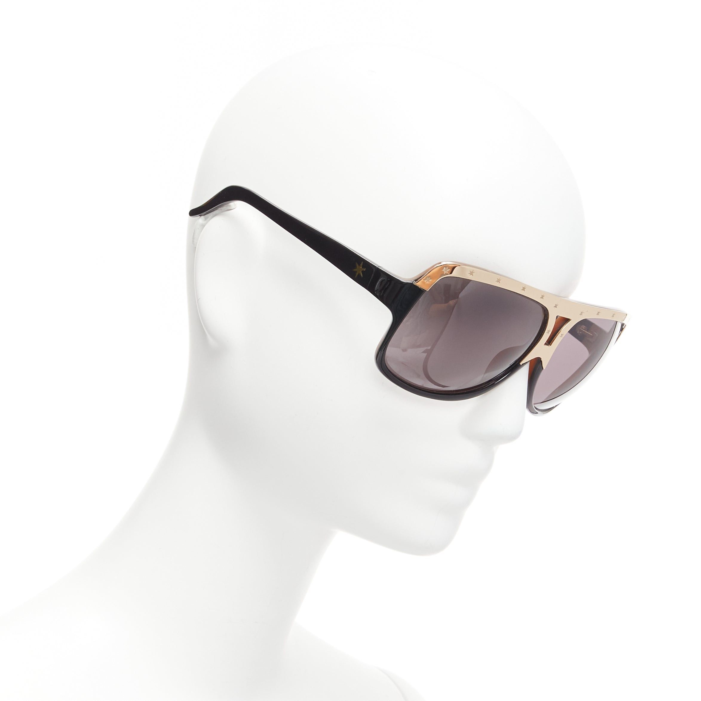 Victoria Beckham VICTORIA BECKHAM Vintage gold star top bar black oversized squared sunglasses Size ONE SIZE - 2 Thumbnail