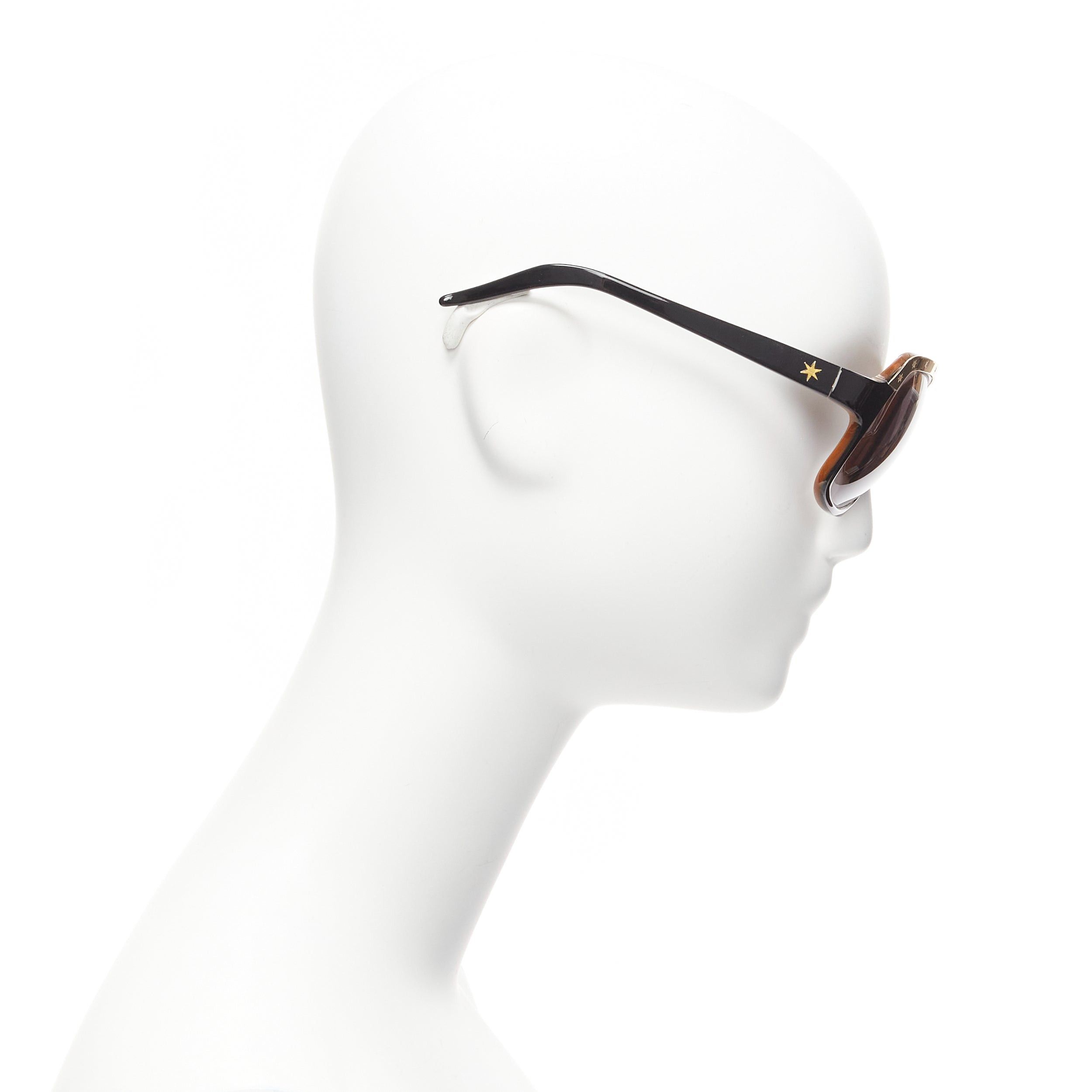 Victoria Beckham VICTORIA BECKHAM Vintage gold star top bar black oversized squared sunglasses Size ONE SIZE - 3 Thumbnail