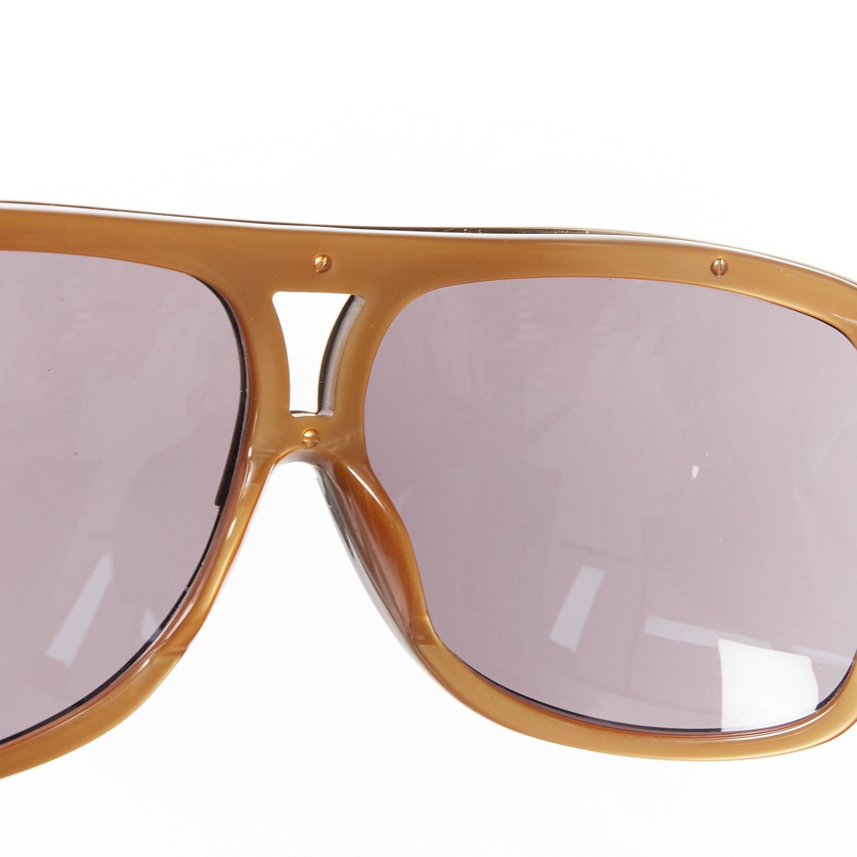 Victoria Beckham VICTORIA BECKHAM Vintage gold star top bar black oversized squared sunglasses Size ONE SIZE - 8 Thumbnail