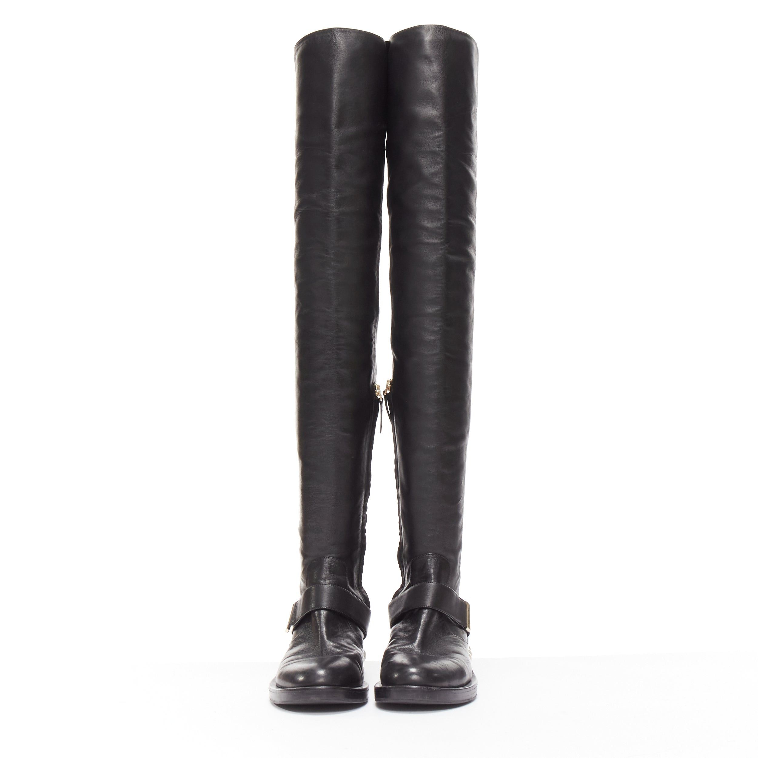 Nicholas Kirkwood NICOLAS KIRKWOOD black XL pearl embellished heel knee high flat boots EU37.5 Size US 7.5 / IT 37.5 - 4 Thumbnail