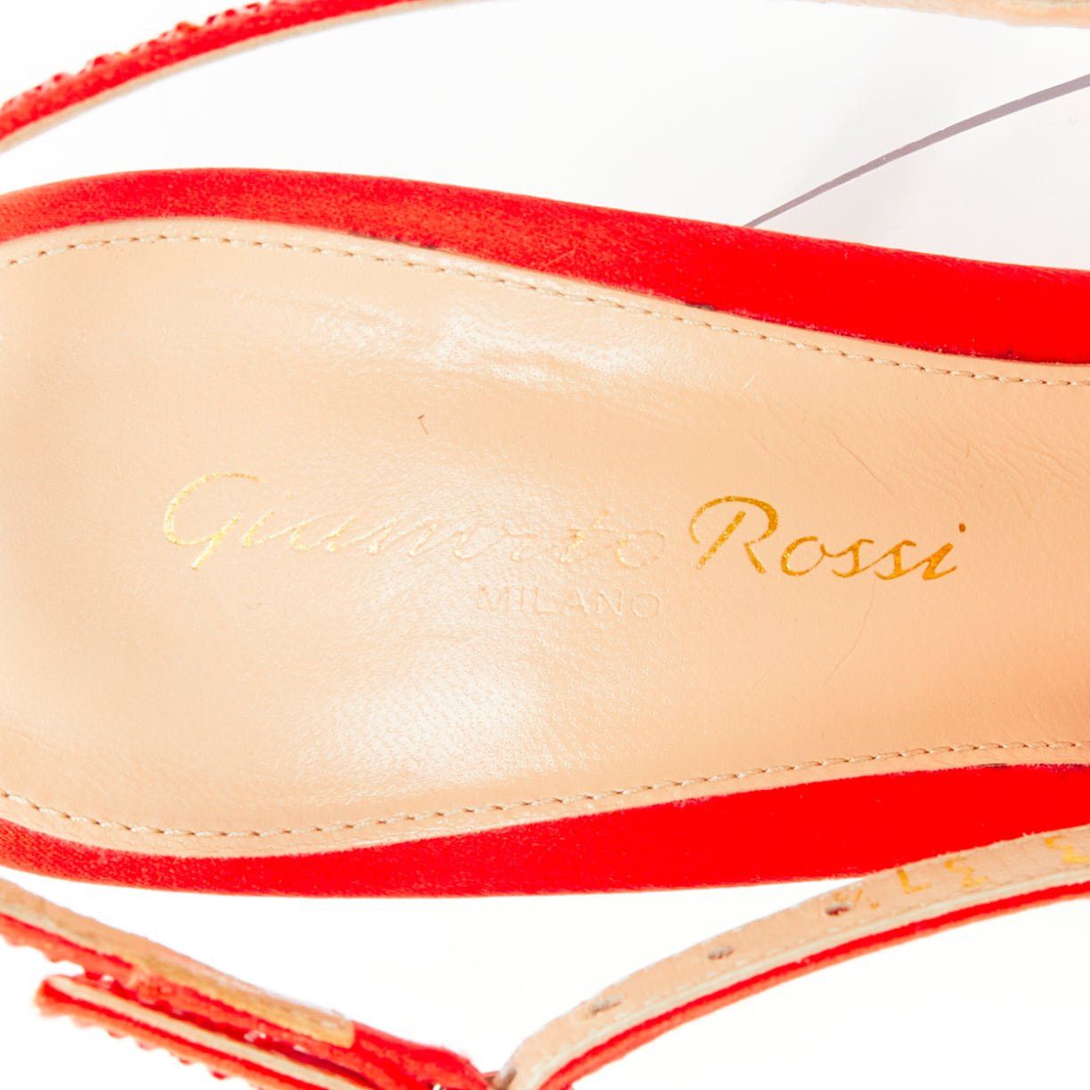 Gianvito Rossi GIANVITO ROSSI red strass crystal encrusted clear PVC slingback pump EU37.5 Size US 7.5 / IT 37.5 - 9 Thumbnail