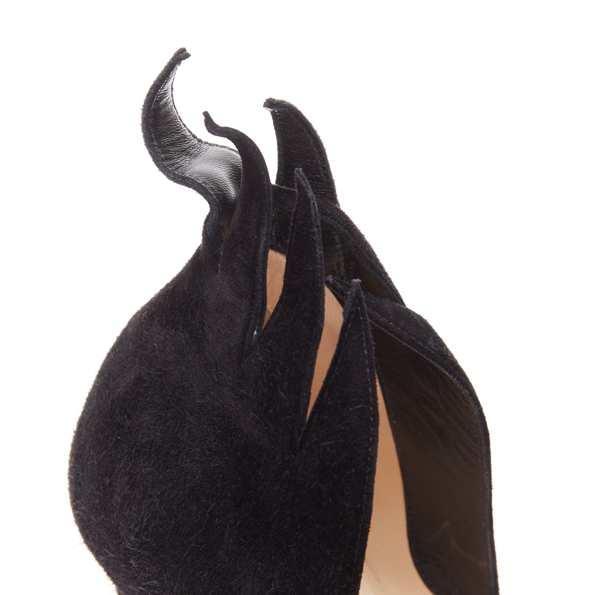 Christian Louboutin CHRISTIAN LOUBOUTIN Victorina Flame black suede stiletto pigalle pump EU37 Size US 7 / IT 37 - 8 Thumbnail