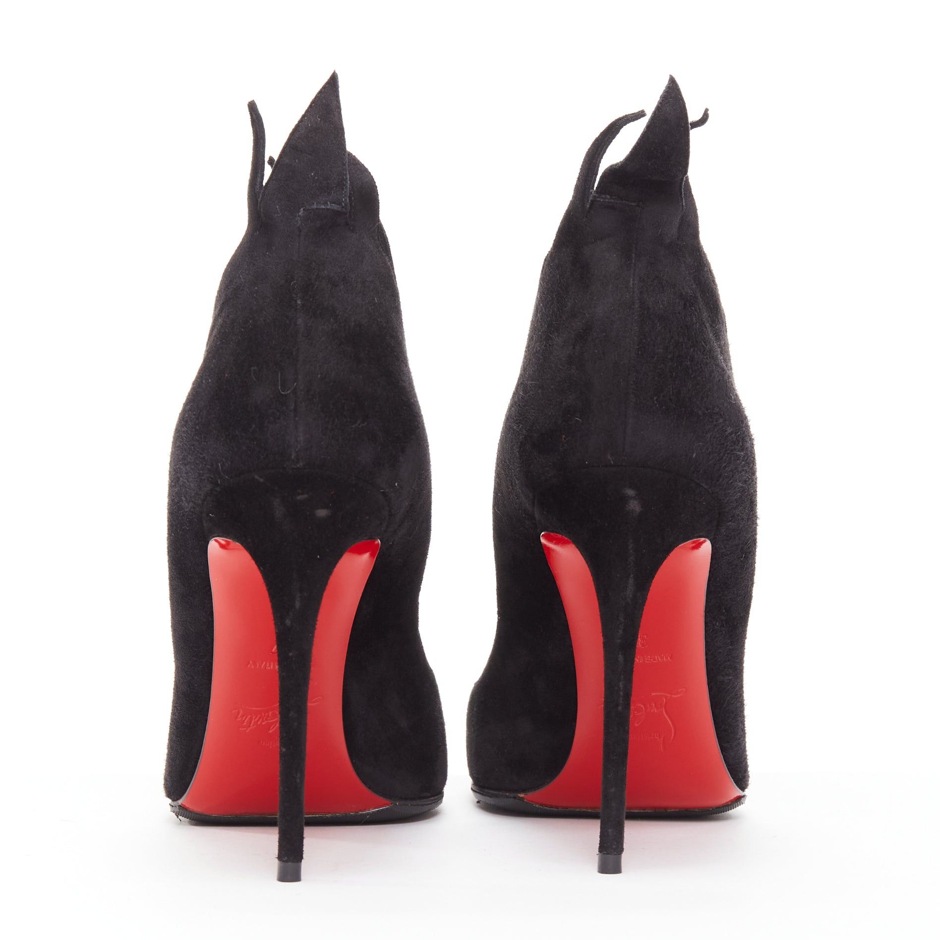 Christian Louboutin CHRISTIAN LOUBOUTIN Victorina Flame black suede stiletto pigalle pump EU37 Size US 7 / IT 37 - 5 Thumbnail