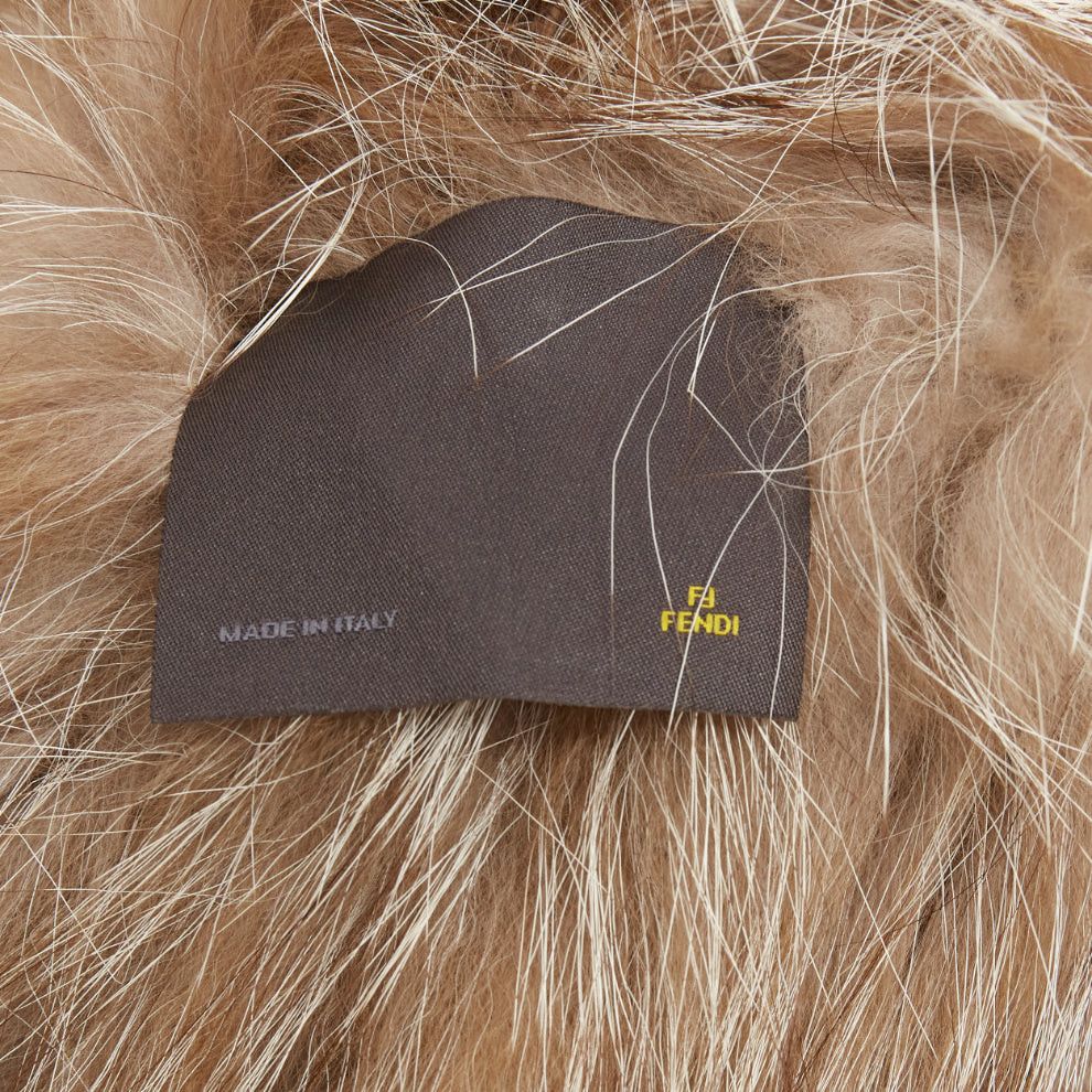 Fendi FENDI brown fur long sleeve crop jacket with detachable collar IT36 XXS Size XS / US 0-2 / IT 36-38 - 9 Thumbnail
