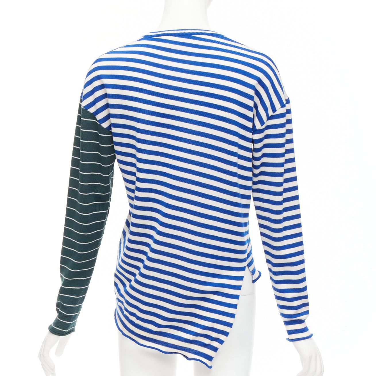 Ports 1961 PORTS 1961 blue white green stripes asymmetric hem sweater Size ONE SIZE - 4 Thumbnail