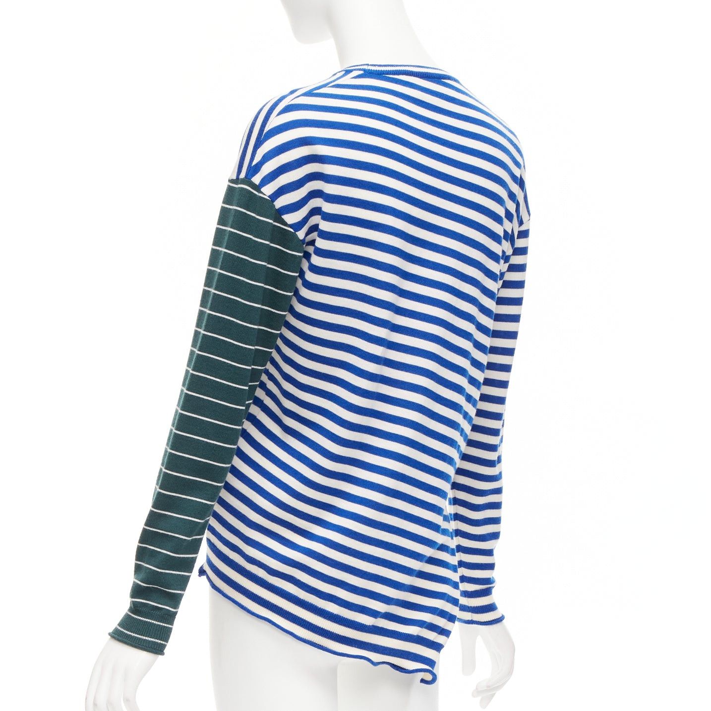 Ports 1961 PORTS 1961 blue white green stripes asymmetric hem sweater Size ONE SIZE - 5 Thumbnail