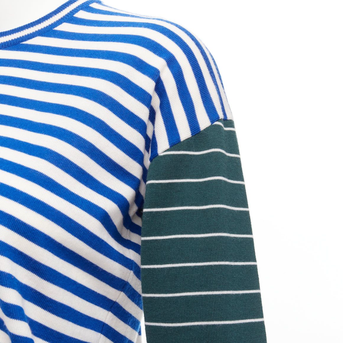 Ports 1961 PORTS 1961 blue white green stripes asymmetric hem sweater Size ONE SIZE - 7 Thumbnail