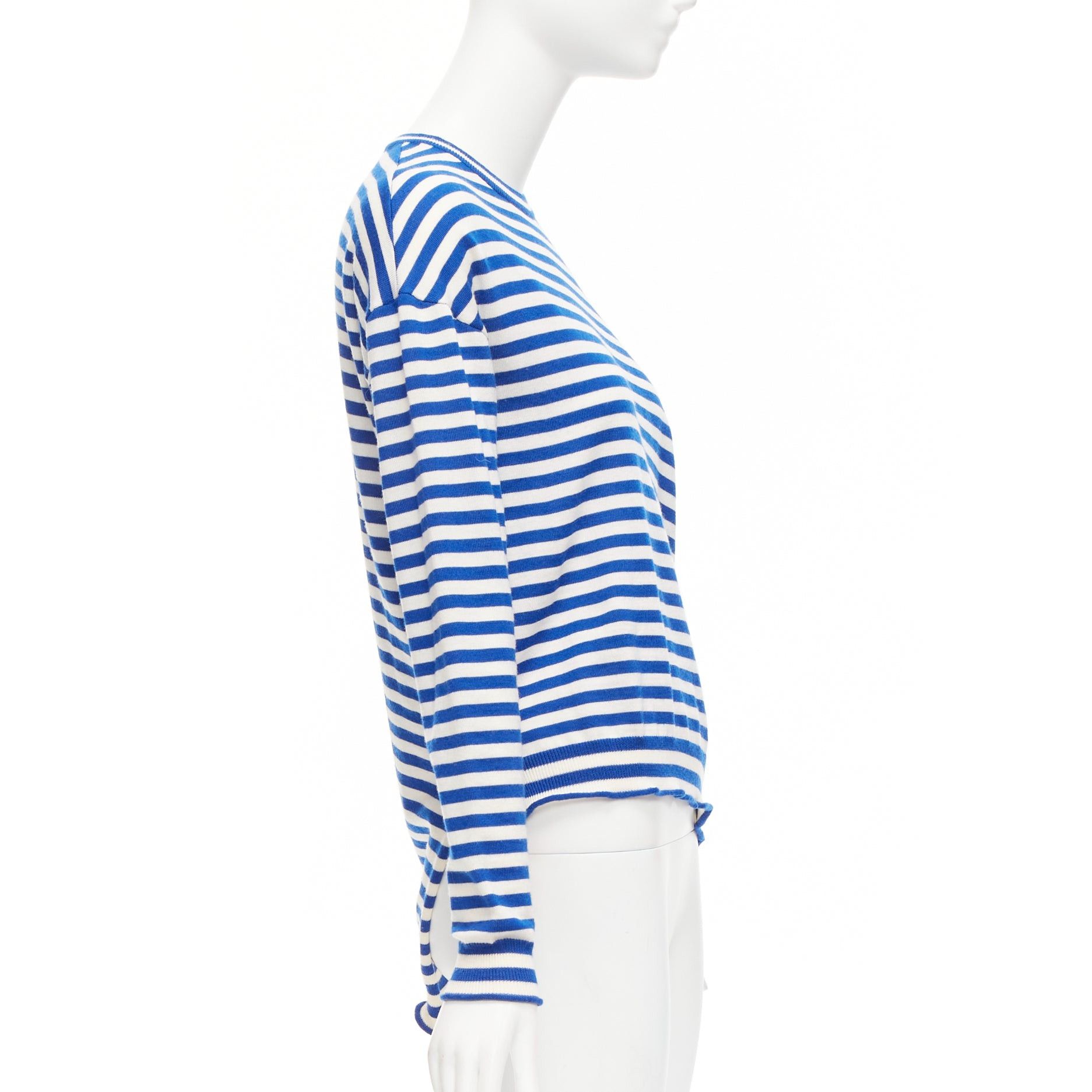Ports 1961 PORTS 1961 blue white green stripes asymmetric hem sweater Size ONE SIZE - 6 Thumbnail