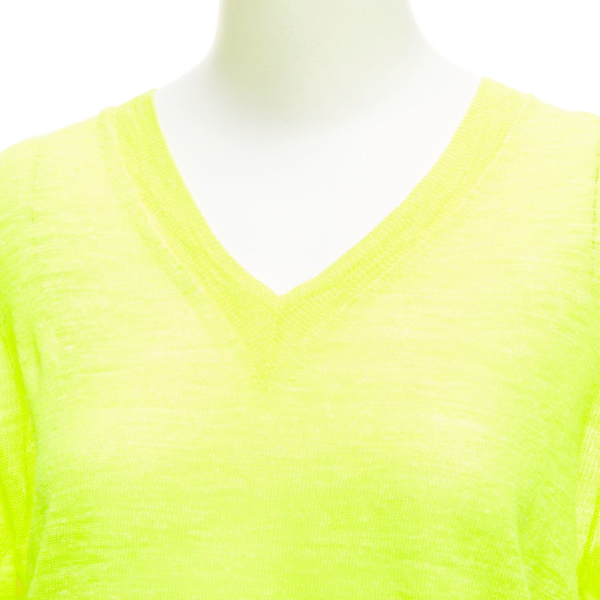 J.Crew J.CREW neon yellow V neck 3/4 sleeves sweater pullover S Size S / US 4 / IT 40 - 7 Thumbnail