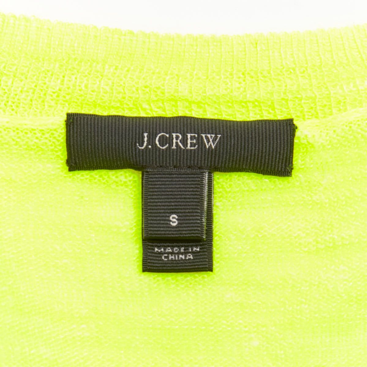 J.Crew J.CREW neon yellow V neck 3/4 sleeves sweater pullover S Size S / US 4 / IT 40 - 8 Thumbnail