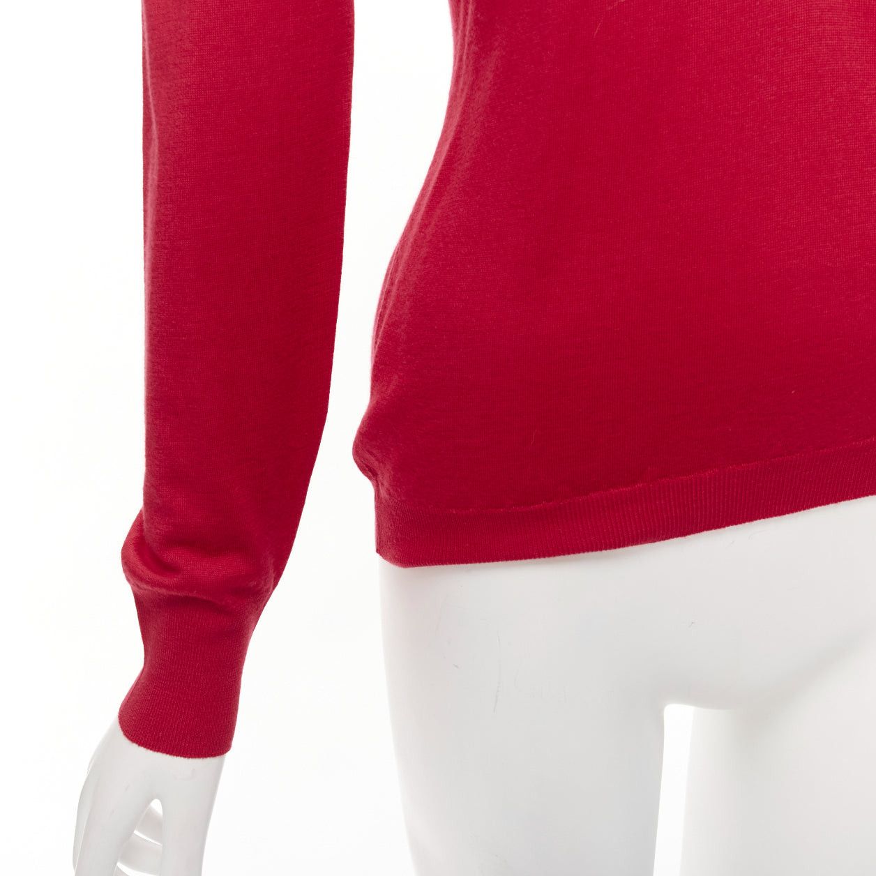 Brunello Cucinelli BRUNELLO CUCINELLI JOYCE red cashmere silk button up drop shoulder sweater S Size S / US 4 / IT 40 - 7 Thumbnail