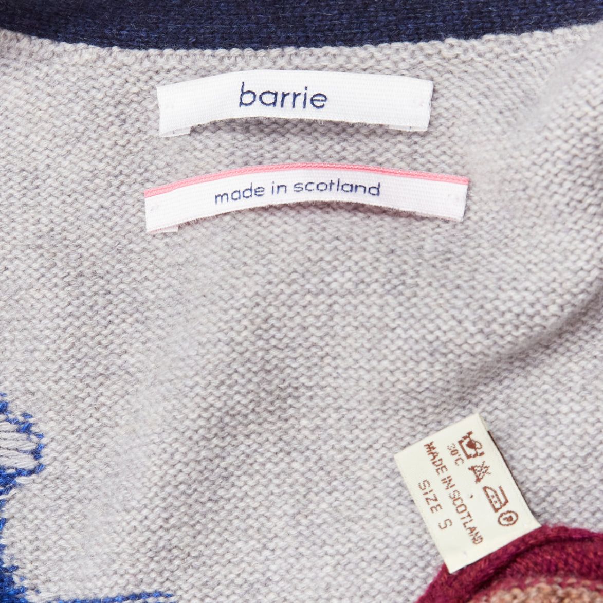 Barrie BARRIE 100% cashmere colorful landscape intarsia deep V long cardigan S Size S / US 4 / IT 40 - 9 Thumbnail