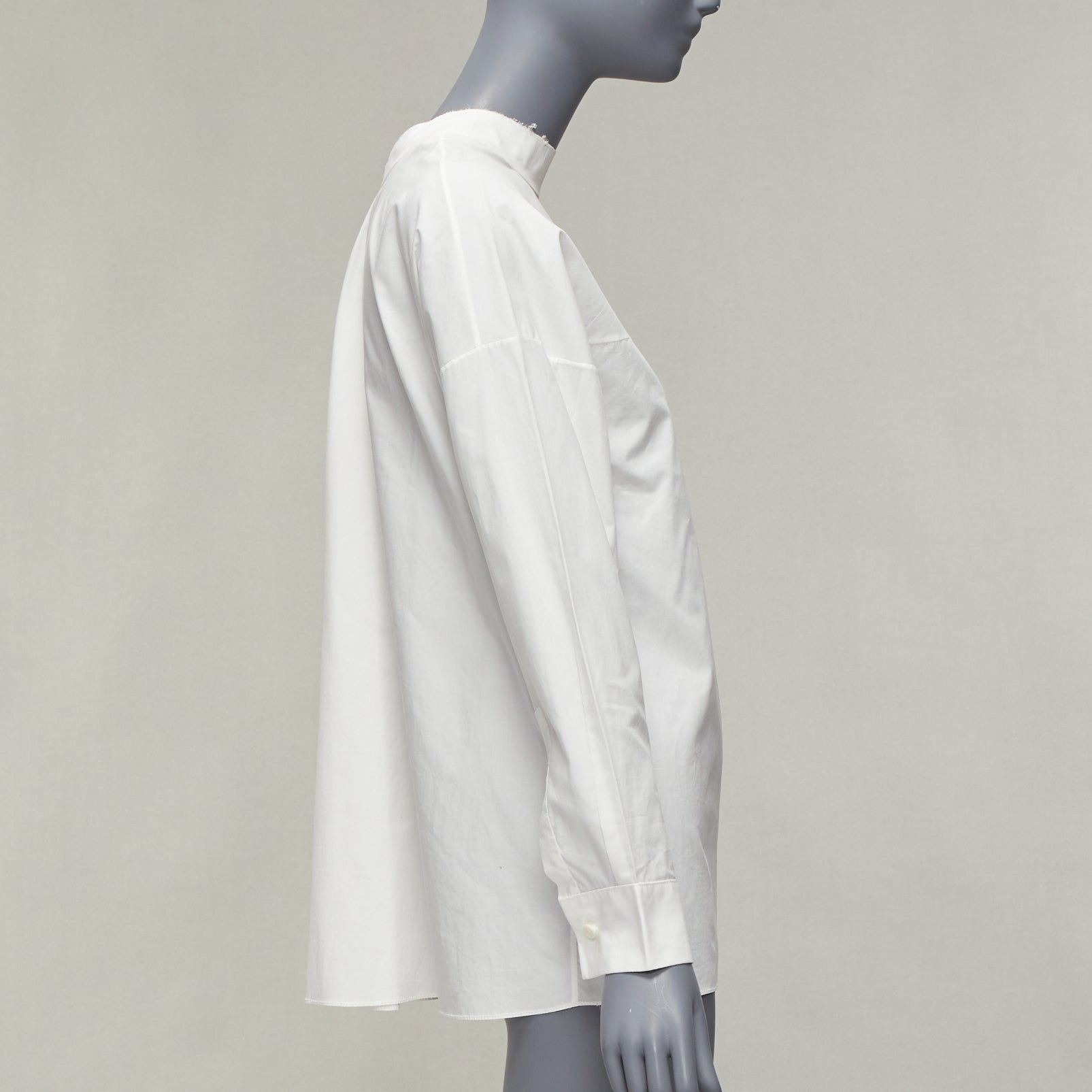 Marni MARNI white cotton minimal front gold hook back panelled white shirt Size S / US 4 / IT 40 - 4 Thumbnail