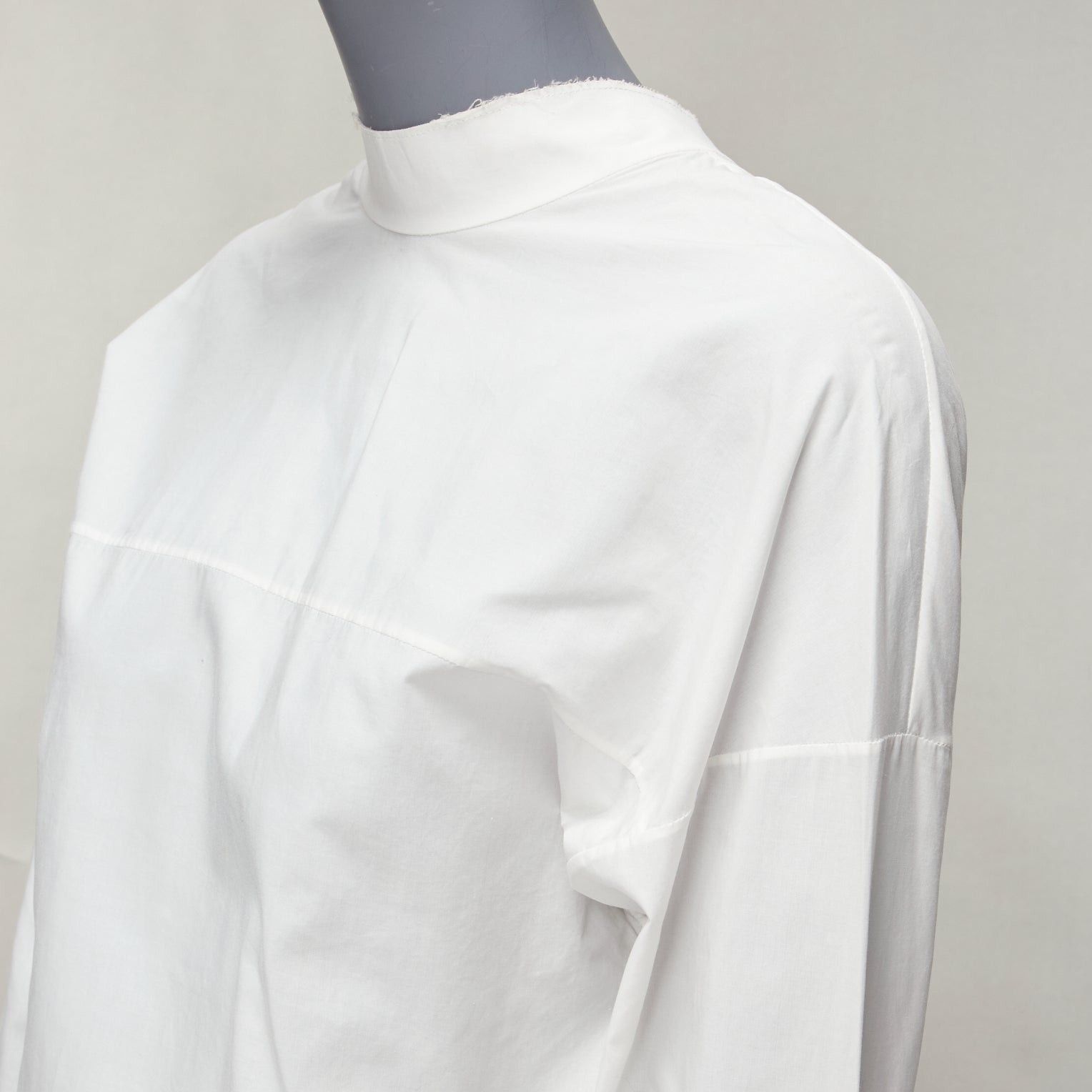 Marni MARNI white cotton minimal front gold hook back panelled white shirt Size S / US 4 / IT 40 - 7 Thumbnail