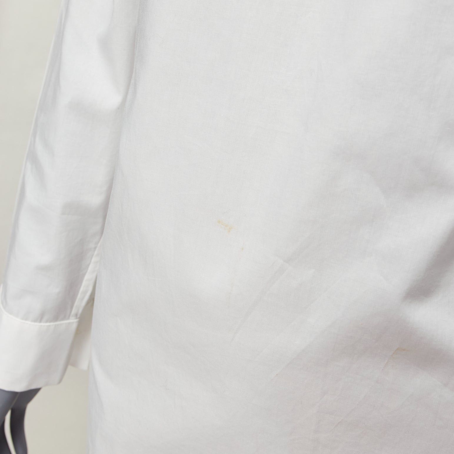 Marni MARNI white cotton minimal front gold hook back panelled white shirt Size S / US 4 / IT 40 - 8 Thumbnail
