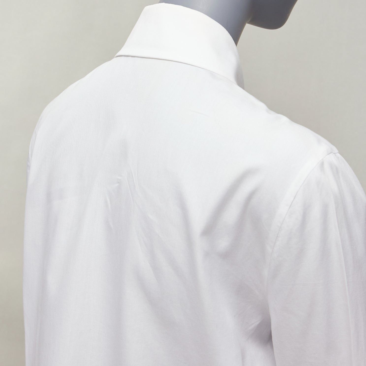 Givenchy GIVENCHY Riccardo Tisci silver metal button collar white cotton shirt FR40 L Size M / US 6-8 / IT 42-44 - 7 Thumbnail