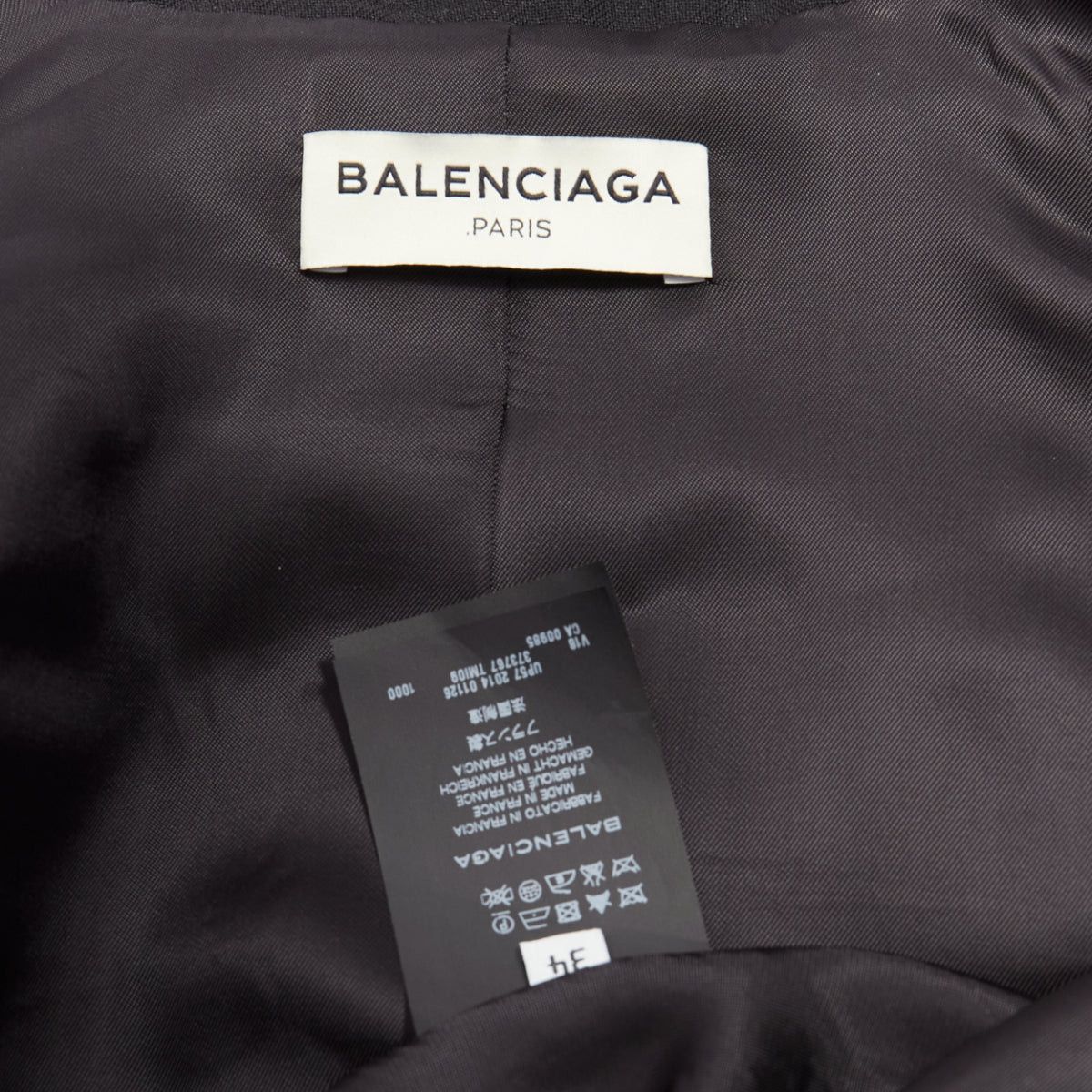 Balenciaga BALENCIAGA 2014 black virgin wool mohair bell shaped deep V blazer vest FR34 XS Size XS / US 0-2 / IT 36-38 - 9 Thumbnail
