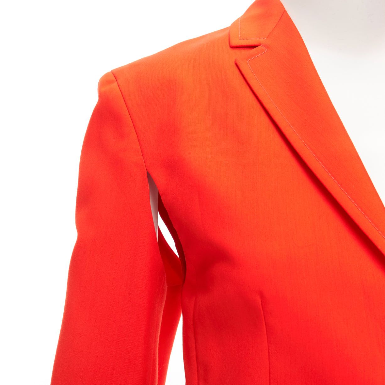 Ports 1961 PORTS 1961 neon orange wool silk underarm cut out asymmetric blazer FR36 S Size S / US 4 / IT 40 - 2 Thumbnail