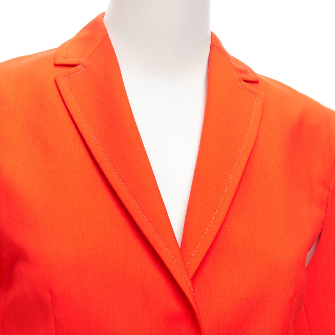 Ports 1961 PORTS 1961 neon orange wool silk underarm cut out asymmetric blazer FR36 S Size S / US 4 / IT 40 - 7 Thumbnail