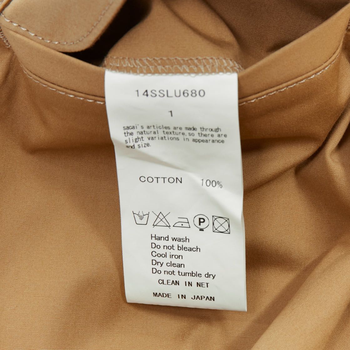 Sacai SACAI LUCK beige off white button embellished waistband wide cargo pants Size 28" / US 6 / IT 42 - 10 Thumbnail