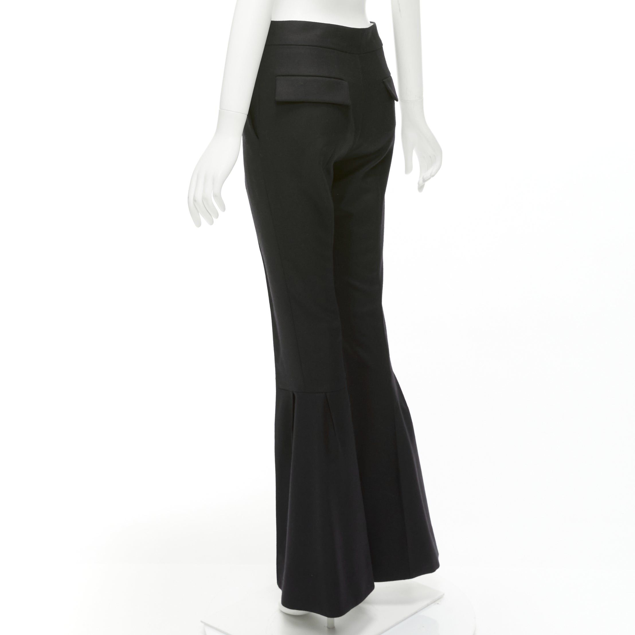 Marni MARNI black wool twill mid waist flared dress pants IT38 XS Size 26" / US 2 / IT 38 - 6 Thumbnail