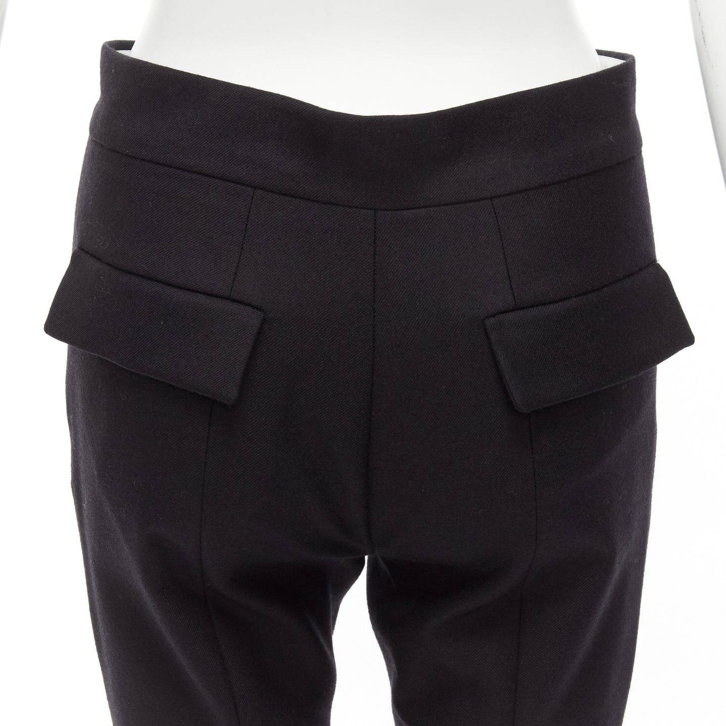 Marni MARNI black wool twill mid waist flared dress pants IT38 XS Size 26" / US 2 / IT 38 - 2 Thumbnail