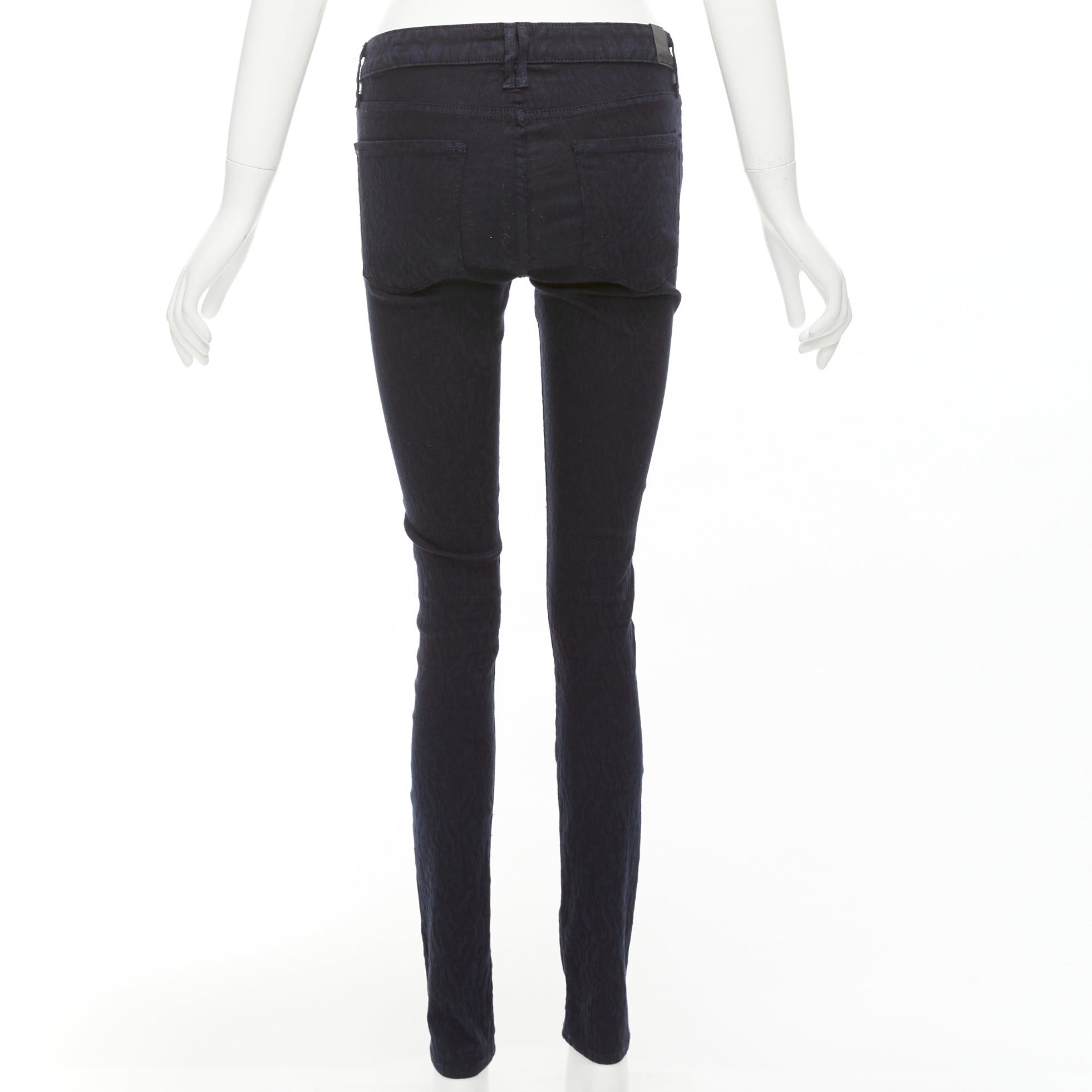 Vince VINCE navy crinkle jacquard jersey mid waist skinny jeans pants 27" Size 26" / US 2 / IT 38 - 5 Thumbnail