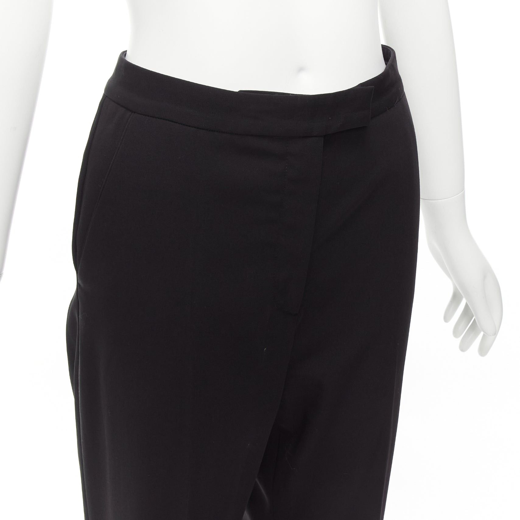 Stella McCartney STELLA MCCARTNEY 2011 100% wool black high waist straight pants IT36 XXS Size 25" / US 0 / IT 36 - 2 Thumbnail