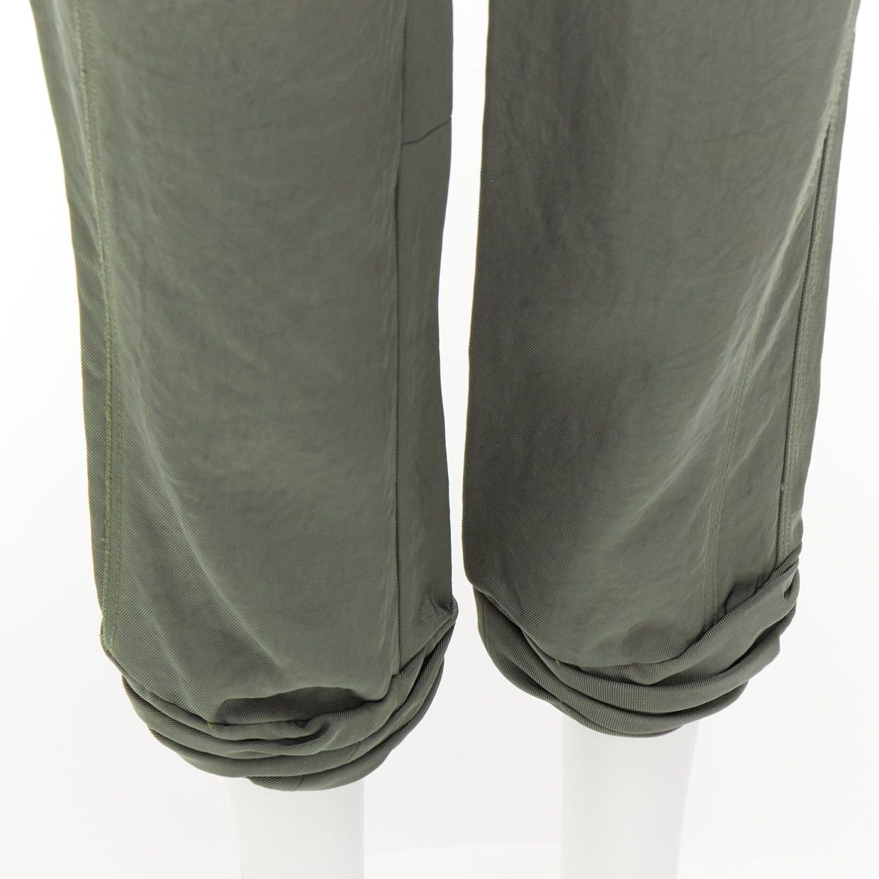 Alexander Wang ALEXANDER WANG khaki twill panelled back pockets ruched hem safari pants US0 XS Size 26" / US 2 / IT 38 - 2 Thumbnail