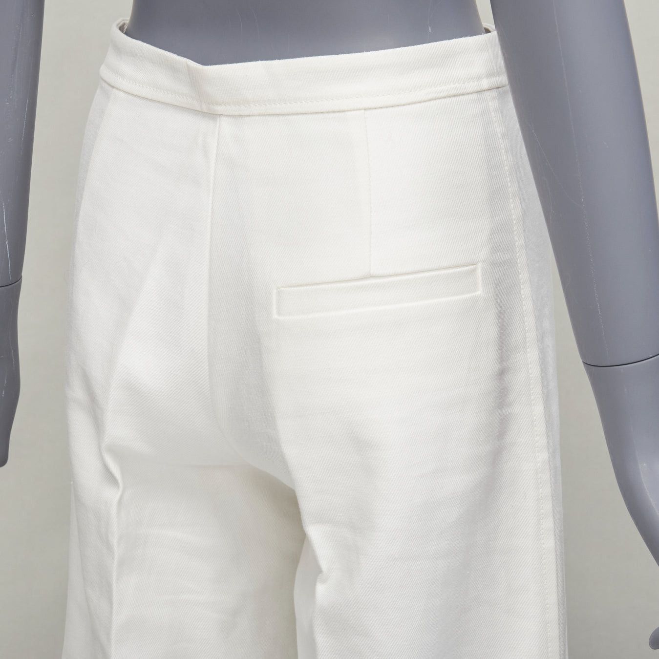 Isabel Marant ISABEL MARANT white cotton linen high waist wide leg cropped pants FR36 S Size 27" / US 4 / IT 40 - 2 Thumbnail