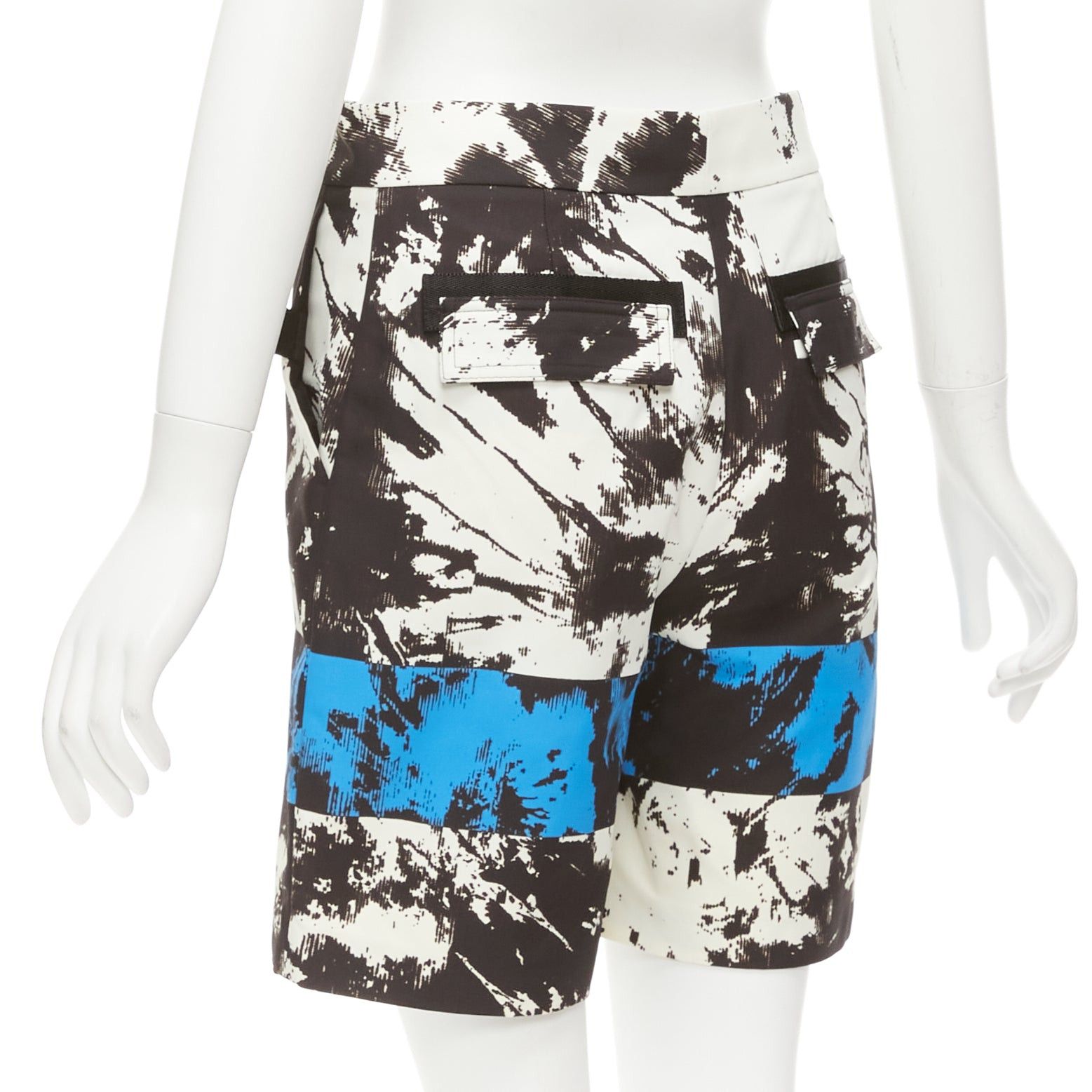 Alexander Wang ALEXANDER WANG Runway blue black white geometric Bermuda shorts US0 XS Size 26" / US 2 / IT 38 - 6 Thumbnail