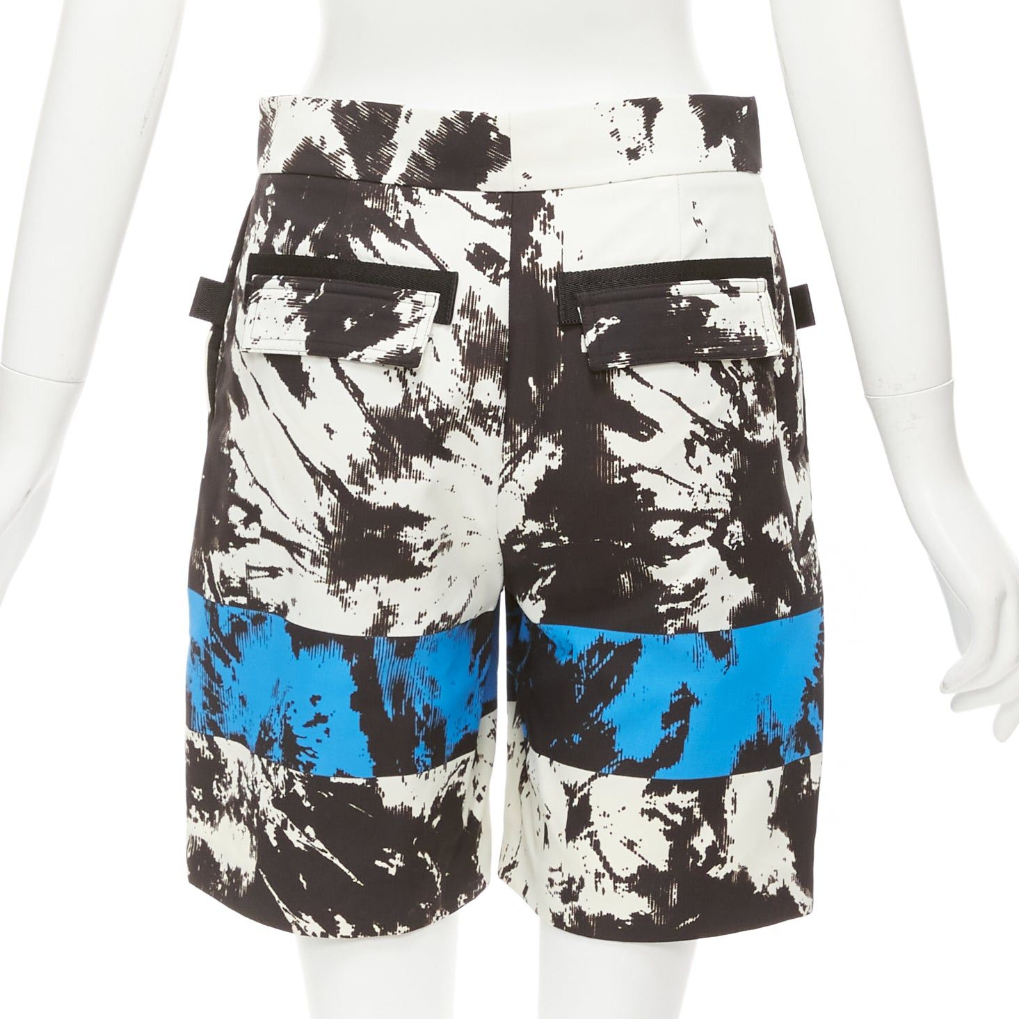 Alexander Wang ALEXANDER WANG Runway blue black white geometric Bermuda shorts US0 XS Size 26" / US 2 / IT 38 - 5 Thumbnail