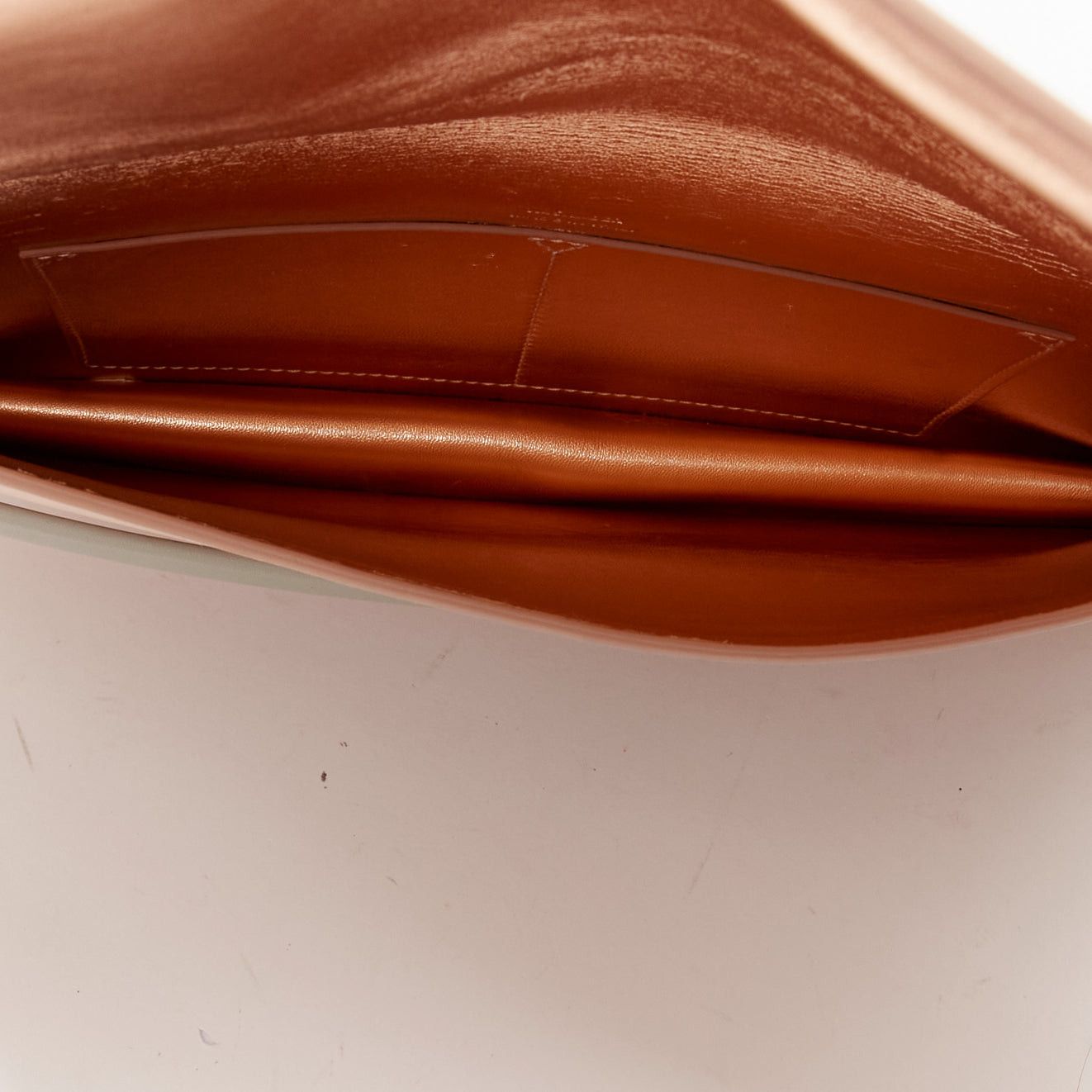 Jil Sander JIL SANDER pink grey smooth leather loop through envelope long clutch bag Size ONE SIZE - 9 Thumbnail
