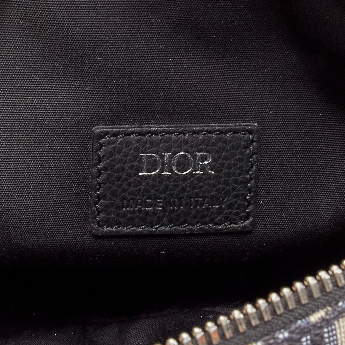 Dior CHRISTIAN DIOR blue black CD logo monogram oblique canvas sadde shoulder bag Size ONE SIZE - 10 Thumbnail