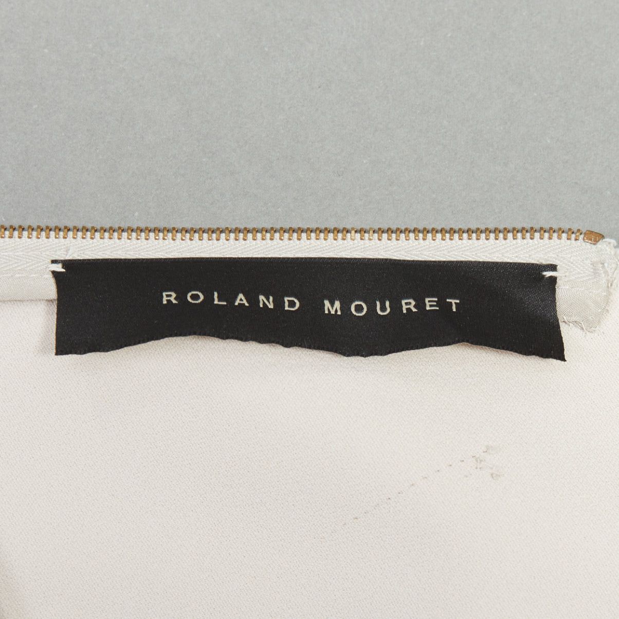 Roland Mouret ROLAND MOURET beige origami pleat back zip shift dress UK8 S Size S / US 4 / IT 40 - 8 Thumbnail